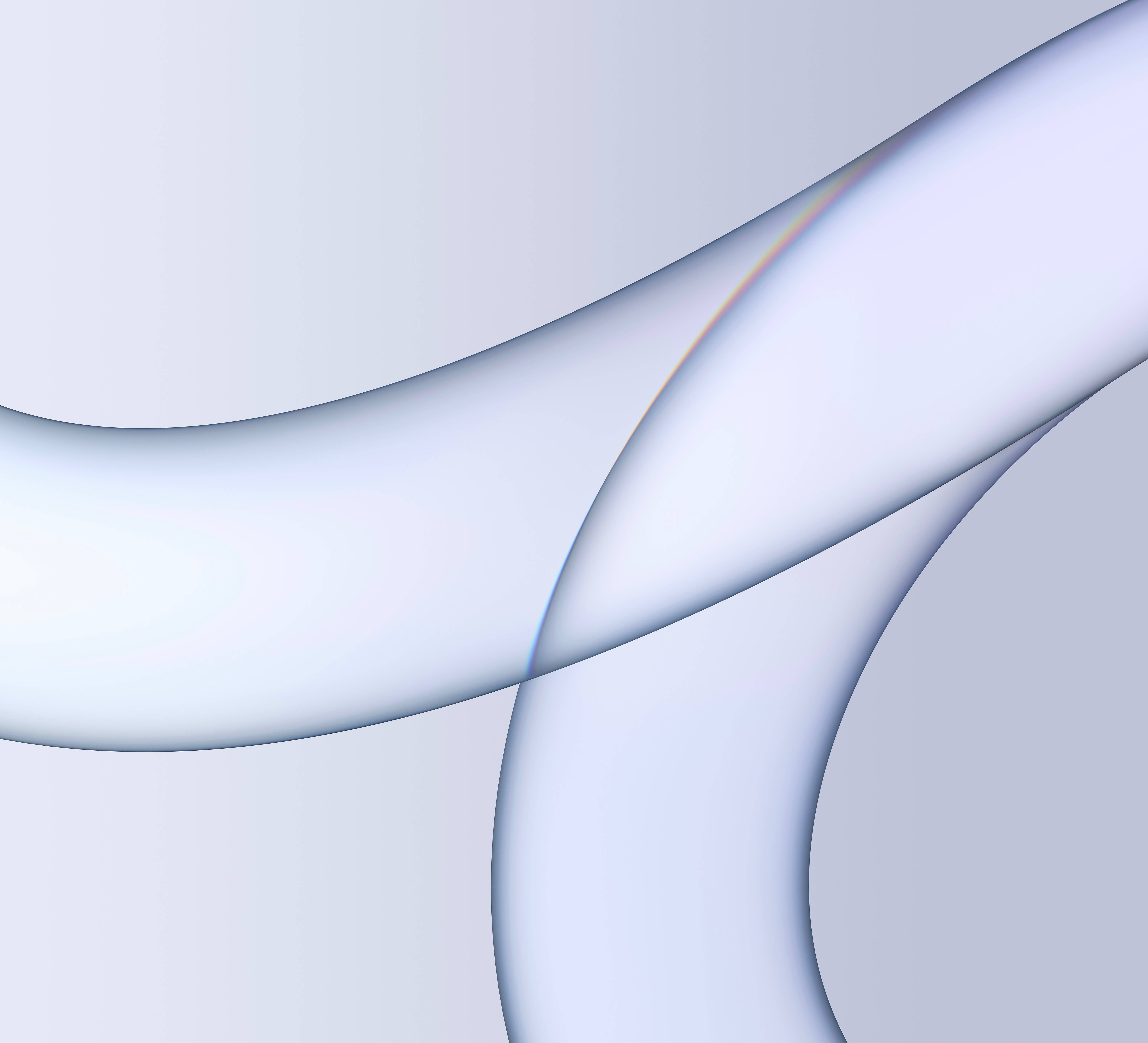 Açık Gümüş Arka Planlı Çizgili iMac 4K Duvar Kağıdı
