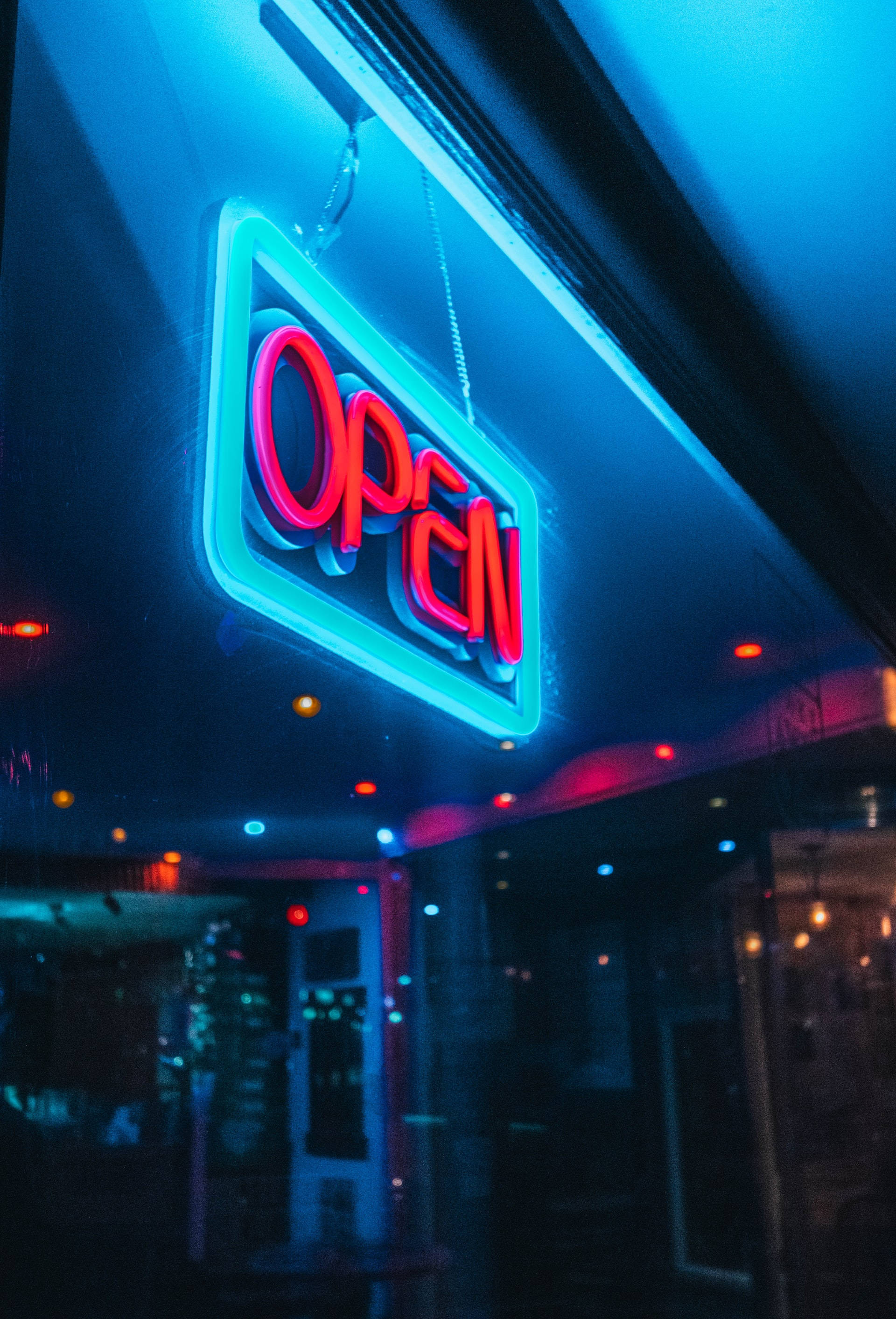 Açık Neon Mavi iPhone Duvar Kağıdı