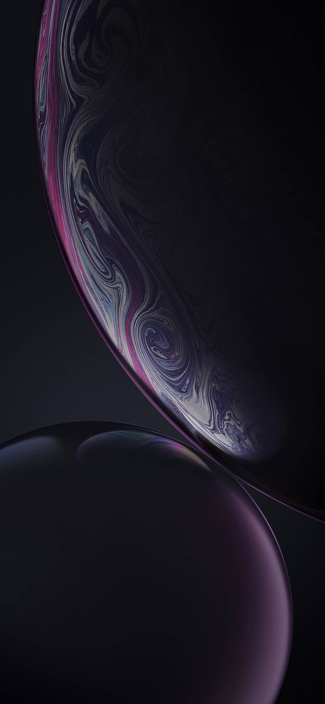 Aesthetic iPhone Xr Black Bubble Duvar Kağıdı