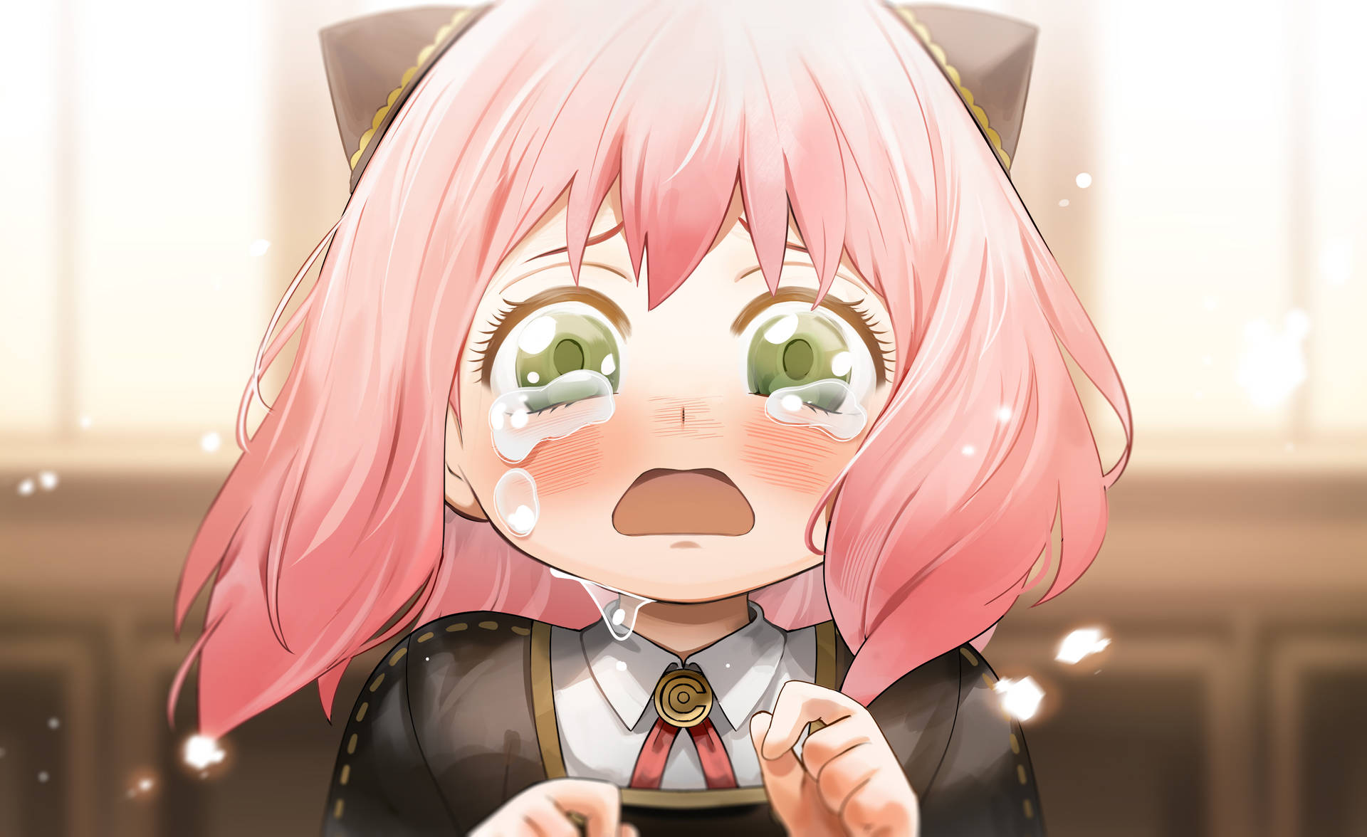 Ağlayan Anya Forger Spy X Family — Üzgün anime GIF Duvar Kağıdı