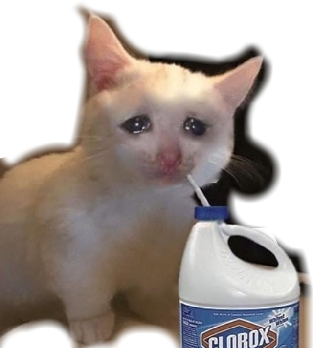 Ağlayan Kedi Çamaşır Suyu Meme Duvar Kağıdı