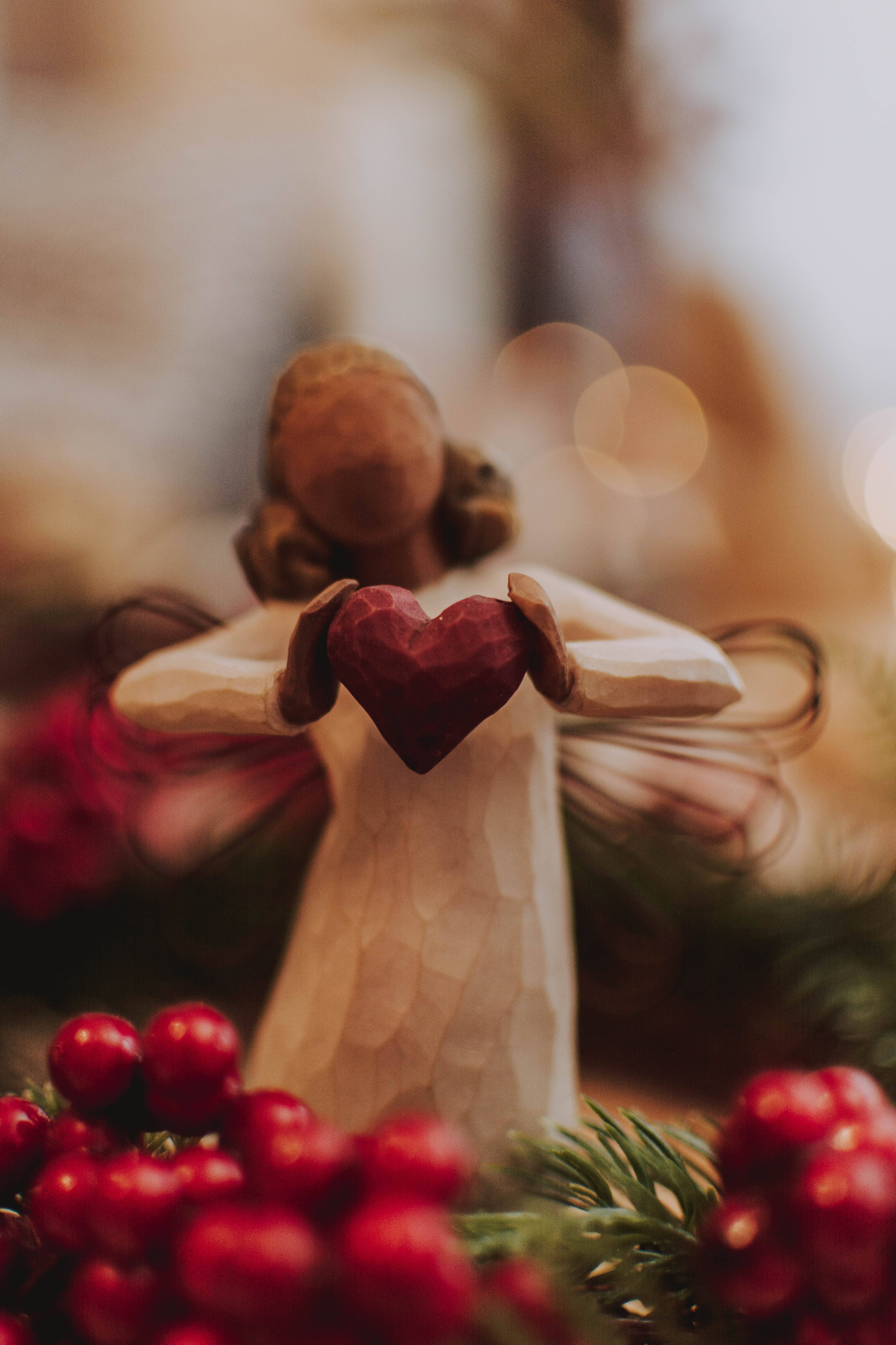 Ahşap Noel Meleği Duvar Kağıdı