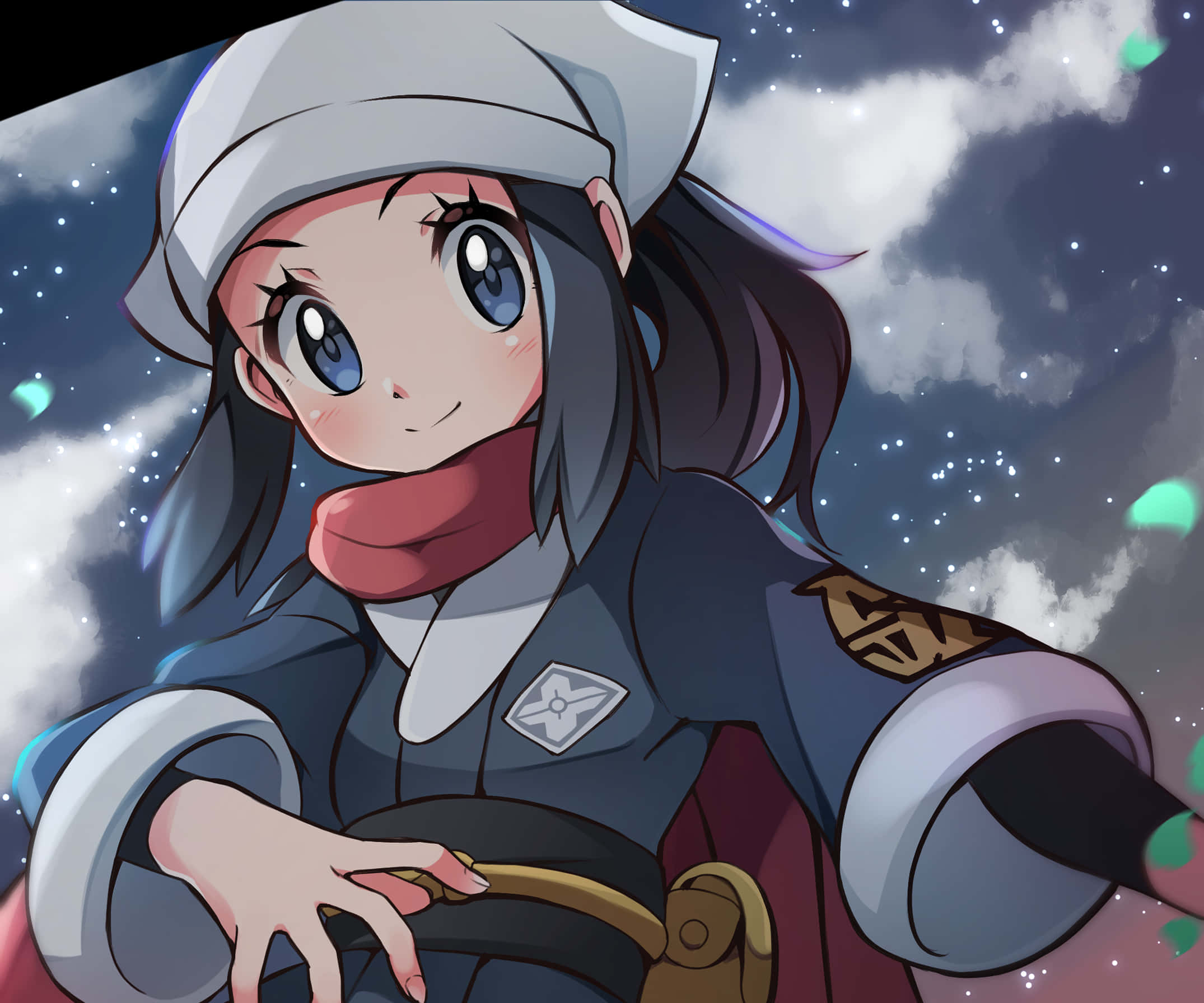 Akari Pokemon PFP Yıldızlı Gökyüzünde Duvar Kağıdı
