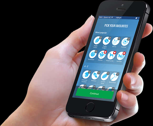 Akıllı Telefon Tutan El Spor Uygulaması Seçimi Duvar Kağıdı