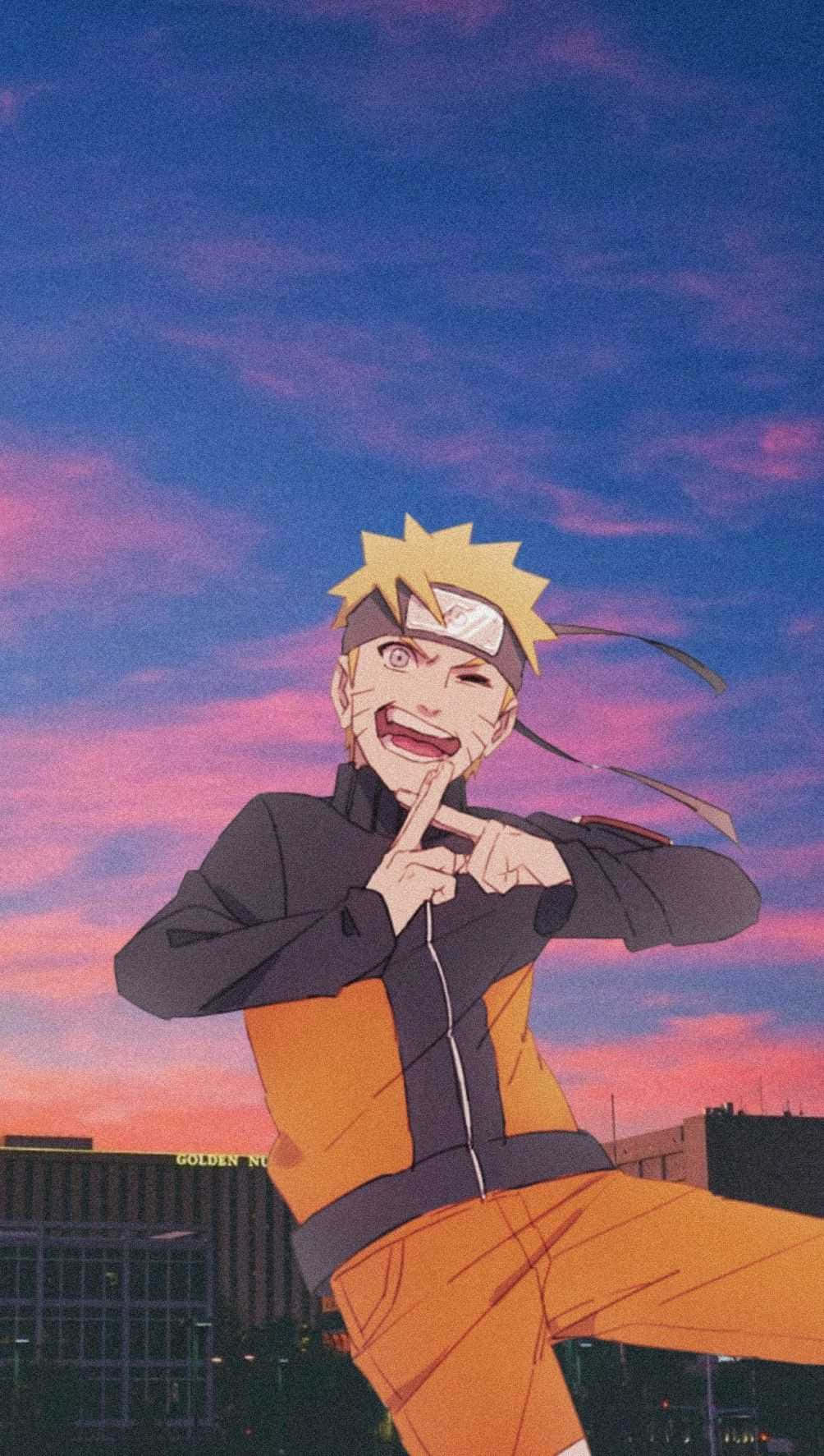 Aksiyon Halinde Yoğun Naruto Uzumaki Duvar Kağıdı