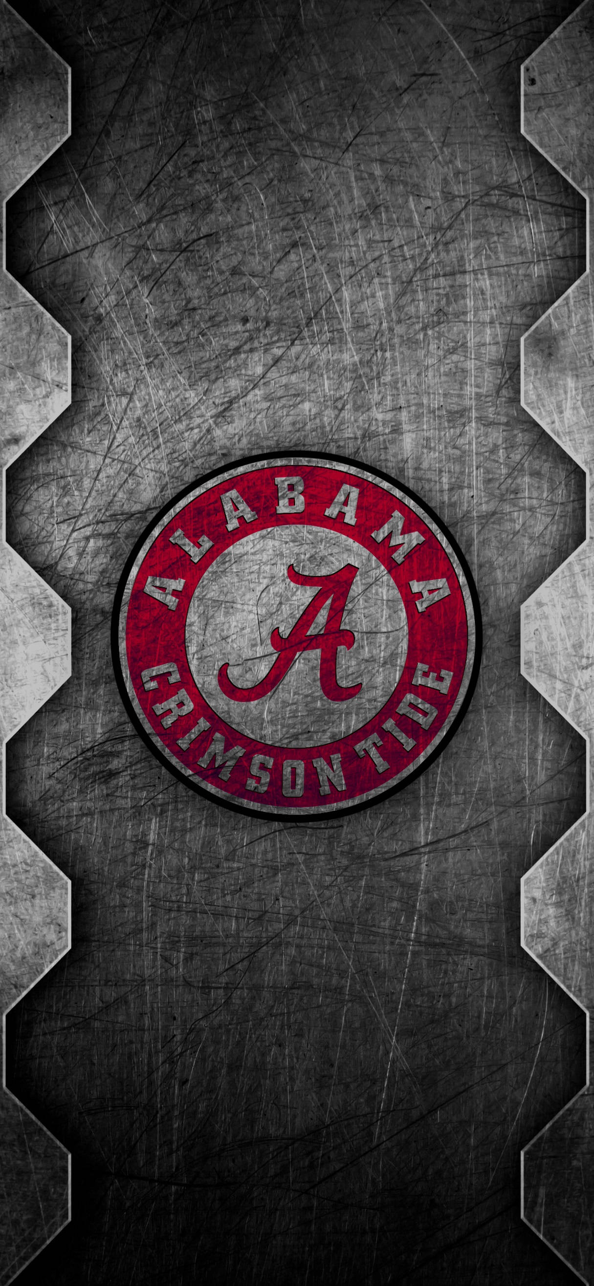 Alabama Crimson Tide Çizik Metal Sanatı Duvar Kağıdı