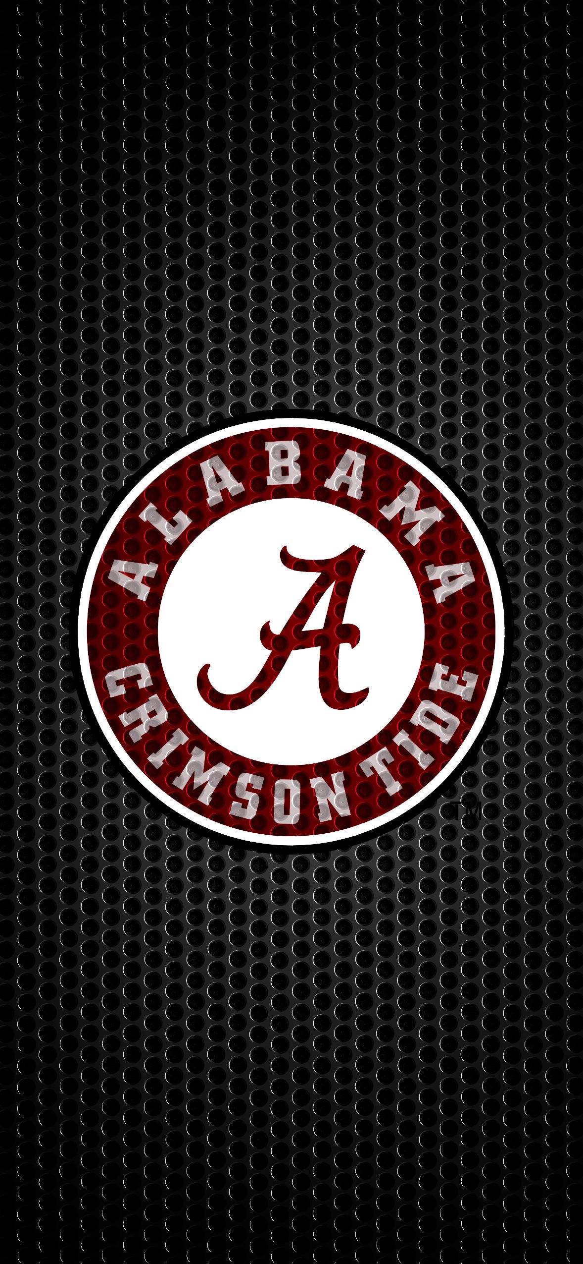 Alabama Crimson Tide Siyah Metal Sanatı Duvar Kağıdı