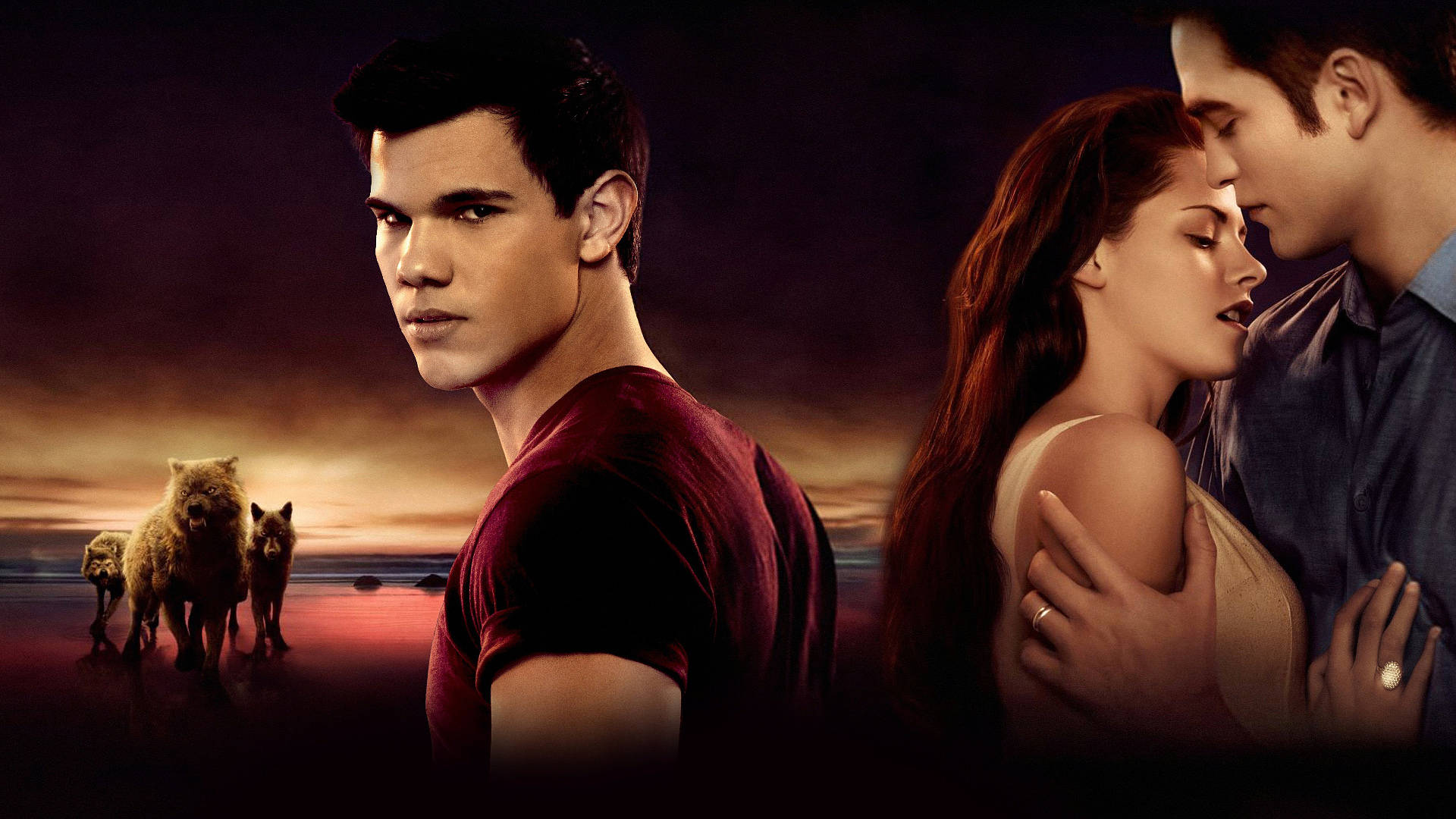 Alacakaranlık Efsanesi: Jacob, Bella ve Edward Duvar Kağıdı