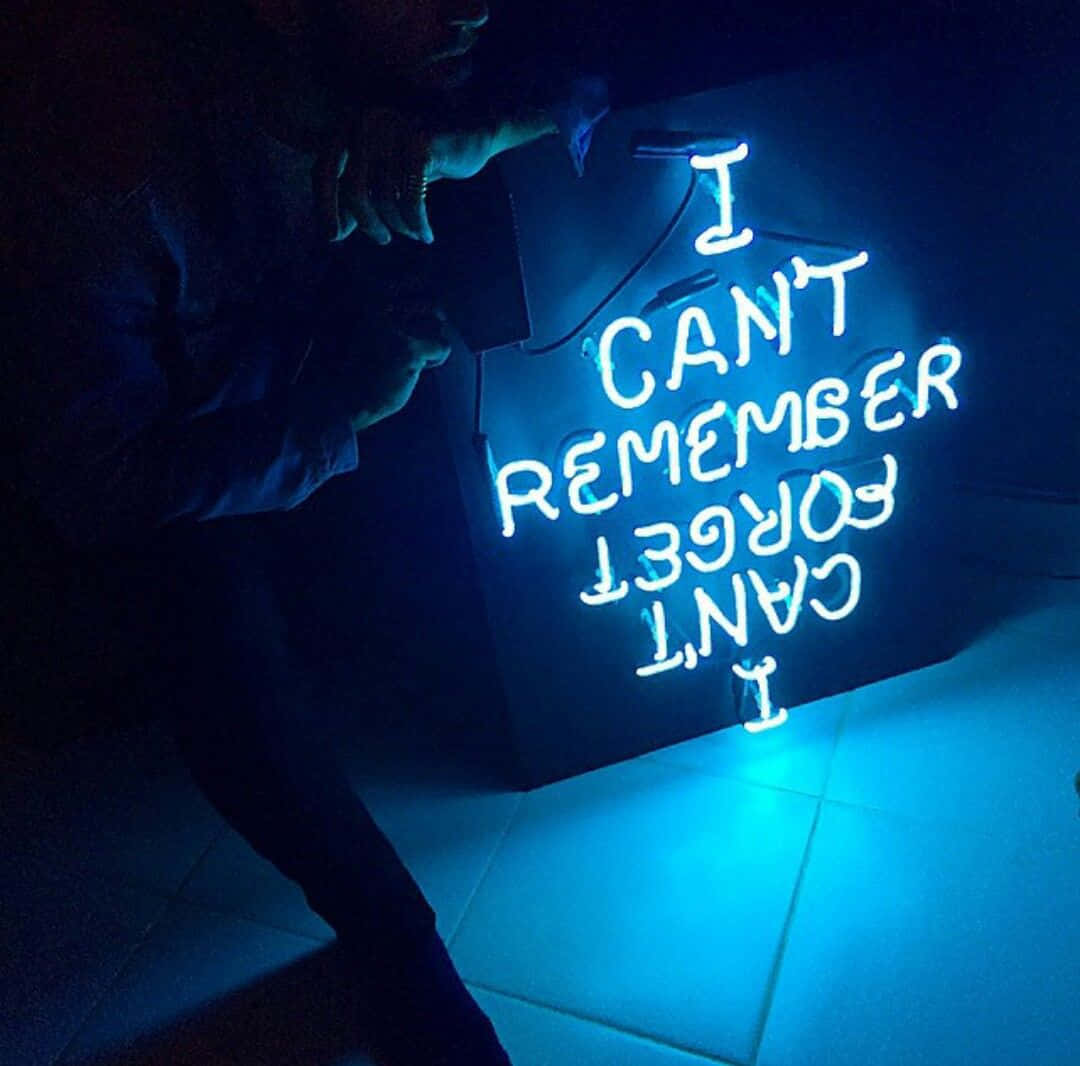 Alanınızı Neon Mavi Estetiği ile Aydınlatın Duvar Kağıdı