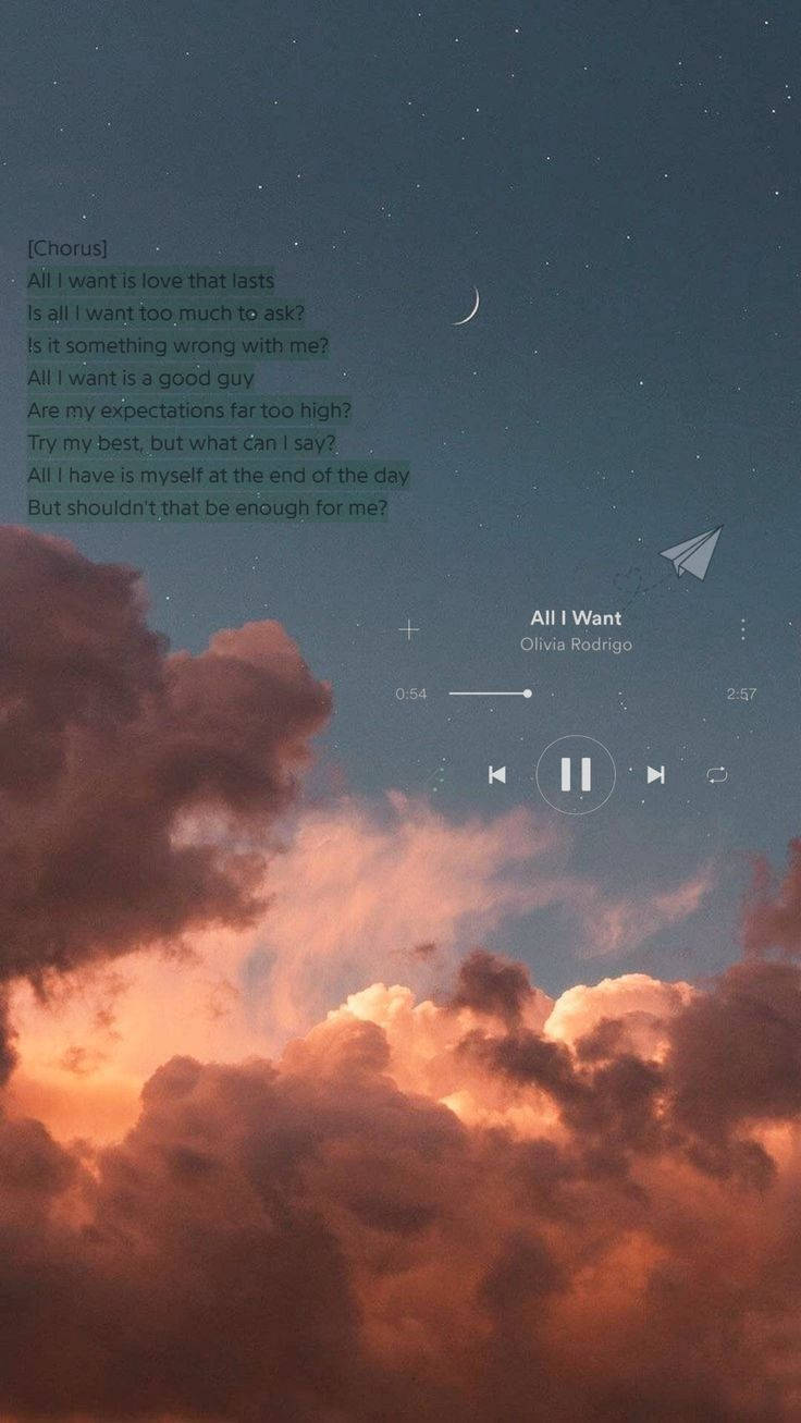 All I Want Müzik Estetiği Duvar Kağıdı