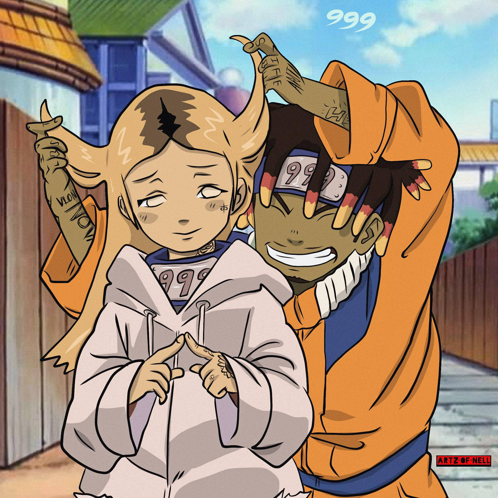 Ally ve Juice Wrld Anime Naruto Duvar Kağıdı