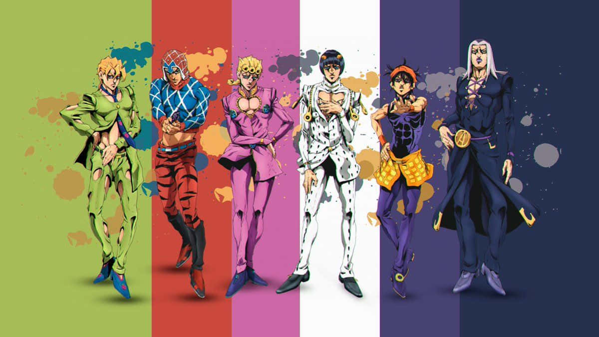 Altı Altın Rüzgar Jojo Manga Duvar Kağıdı