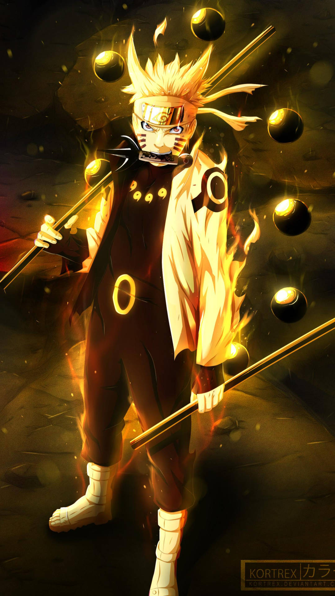 Altı Yol Bilgesi Naruto Telefon — Naruto telefon GIF Duvar Kağıdı