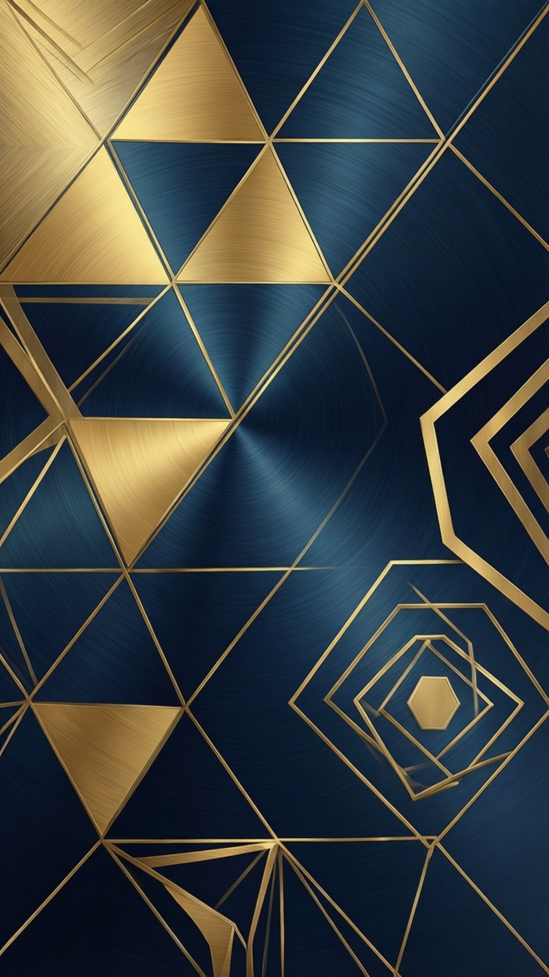 Altın Geometrik Soyutlama Duvar Kağıdı