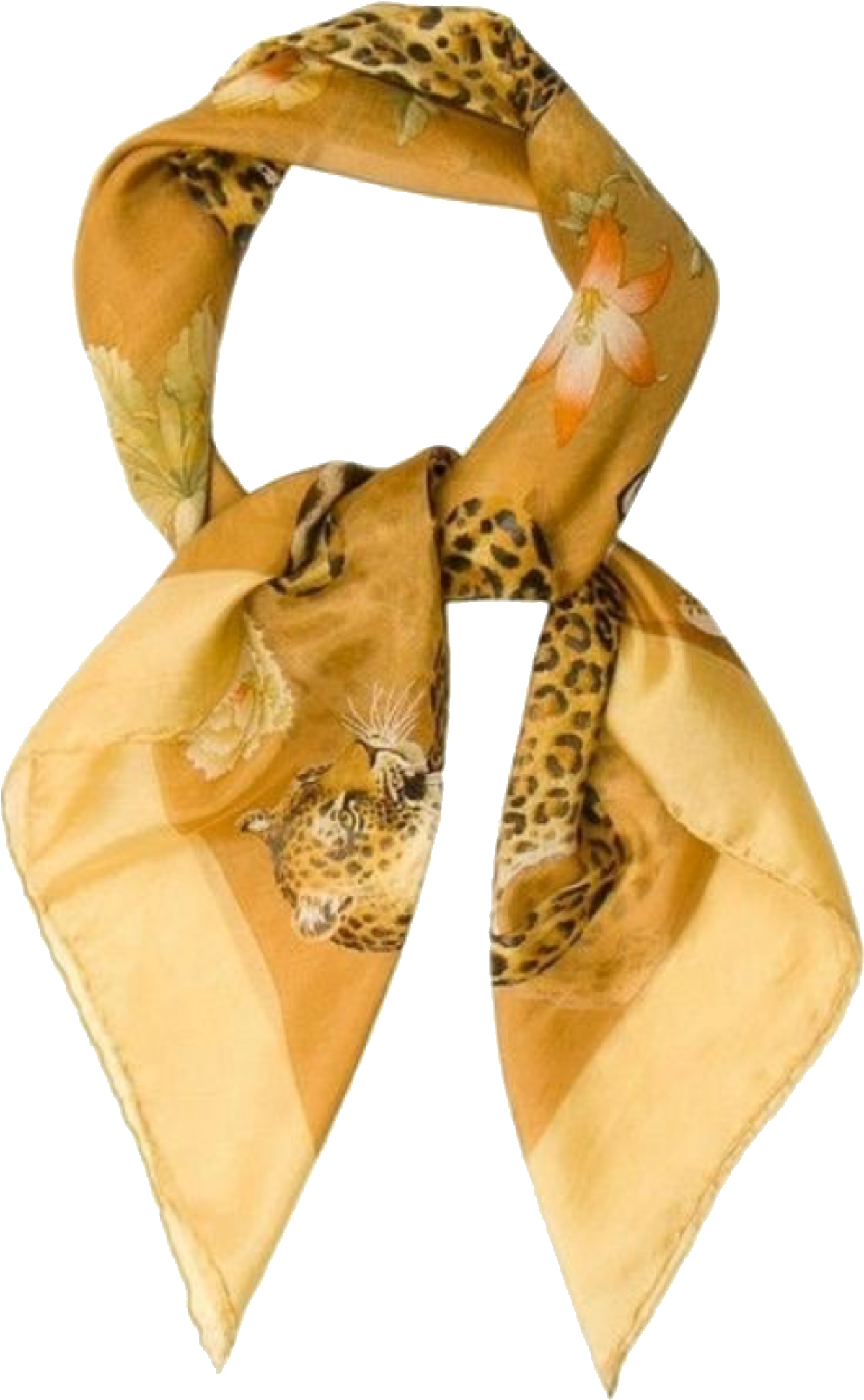 Altın Leopar Desenli Bandana Duvar Kağıdı