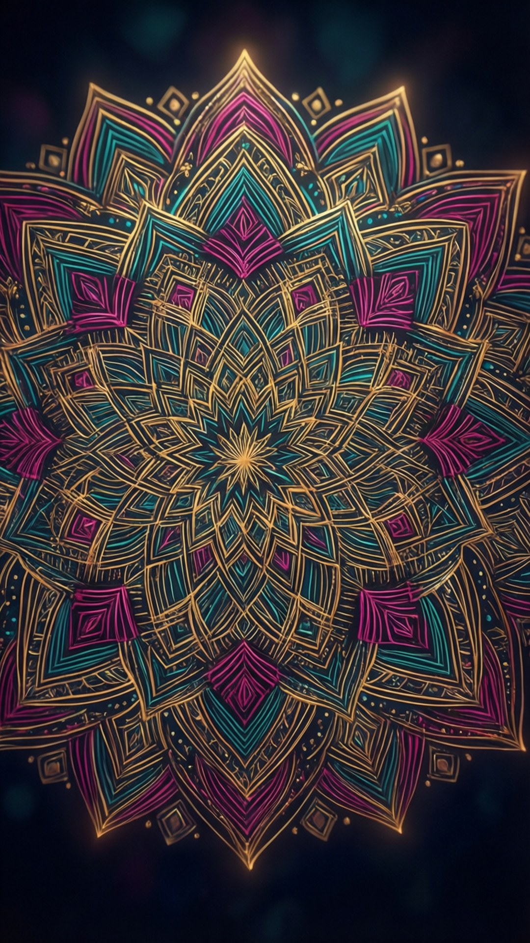 Altın Mandala Parıltısı Duvar Kağıdı