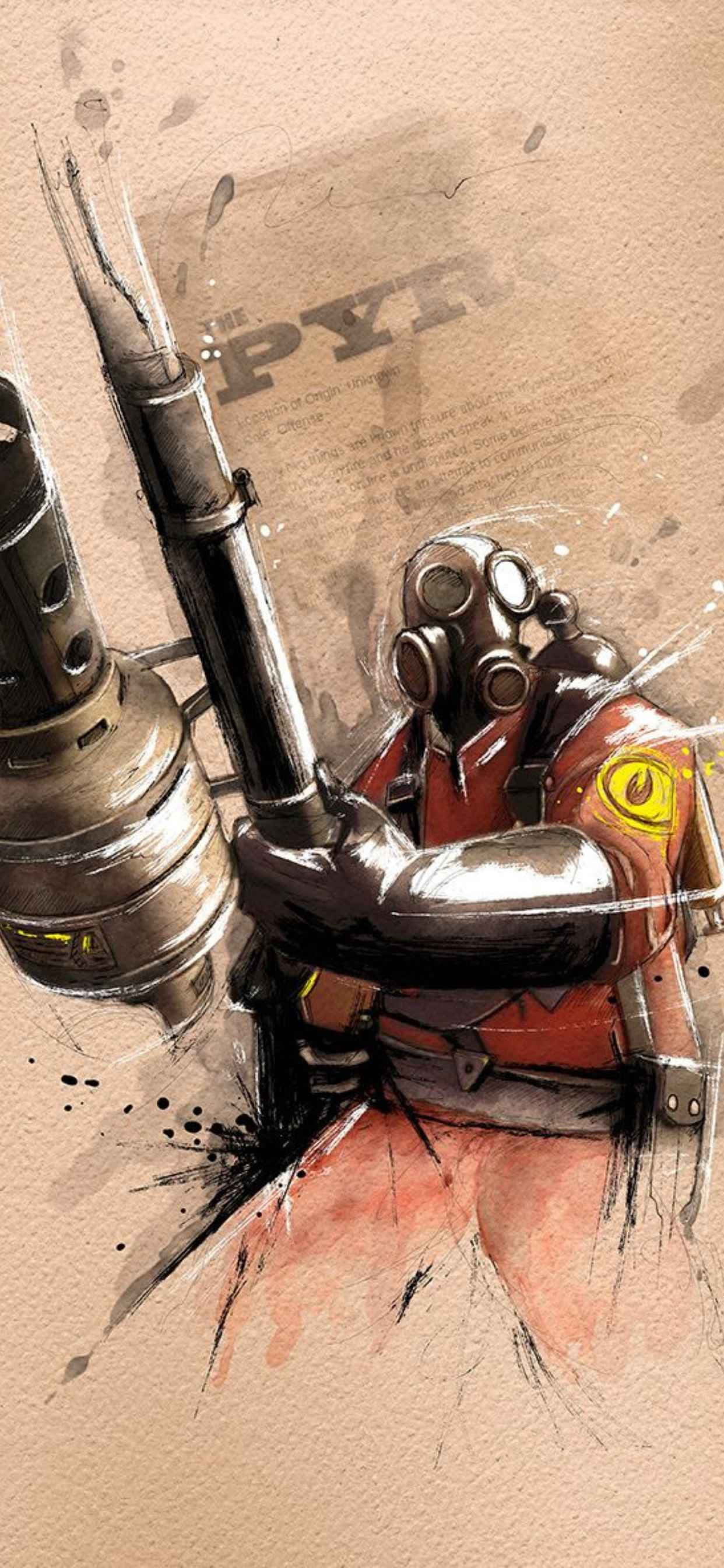 Altyazı: iPhone XS Max Arka Planında Epik Team Fortress 2 Oynanış Ekran Görüntüsü Duvar Kağıdı