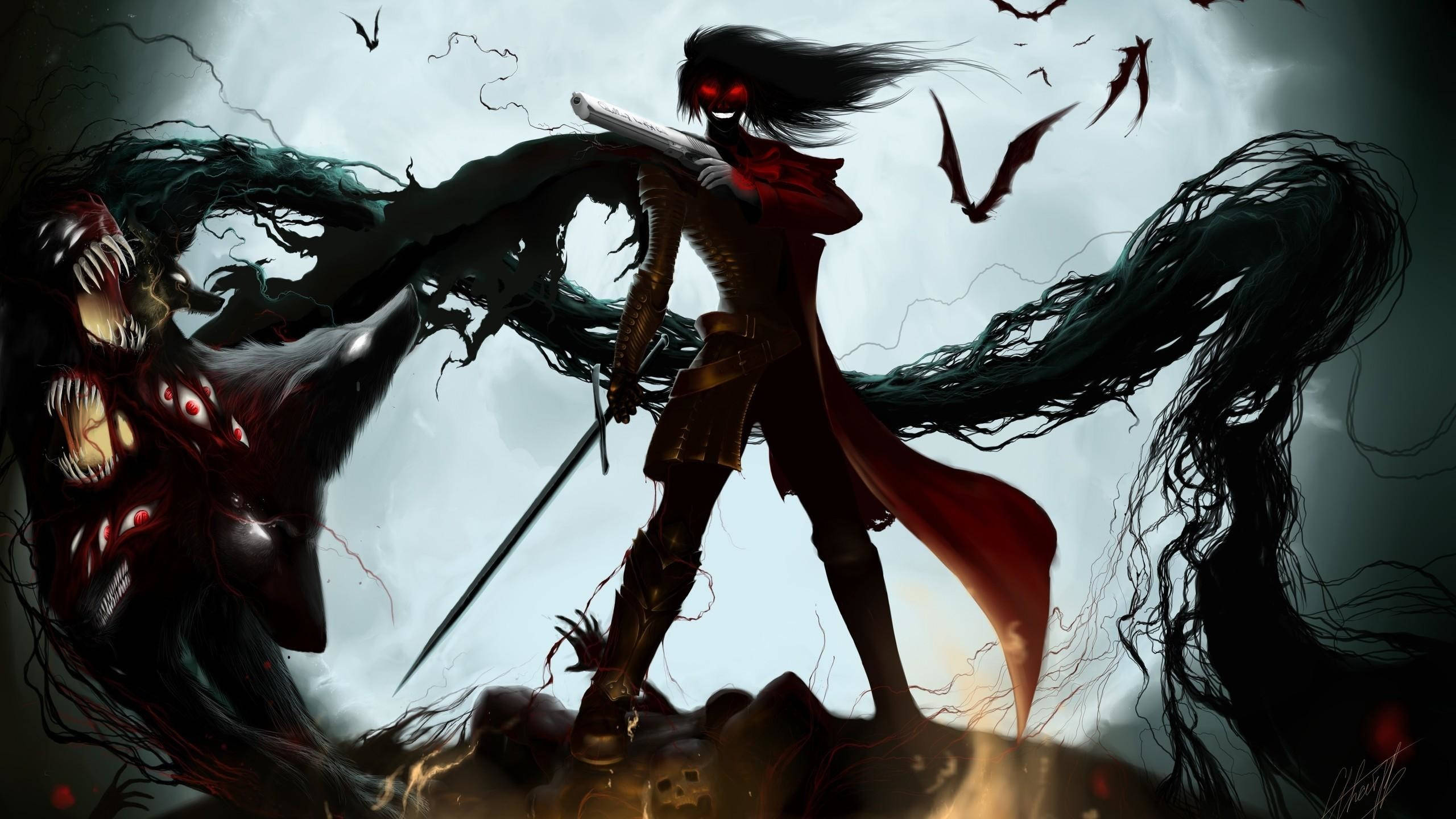 Alucard Sert Anime Profil Fotoğrafı Duvar Kağıdı