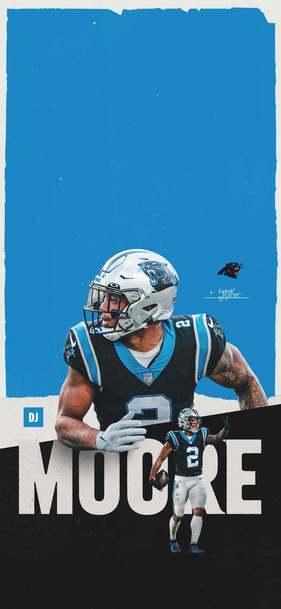 Amerikan Futbol Sporcusu DJ Moore Carolina Panthers Duvar Kağıdı