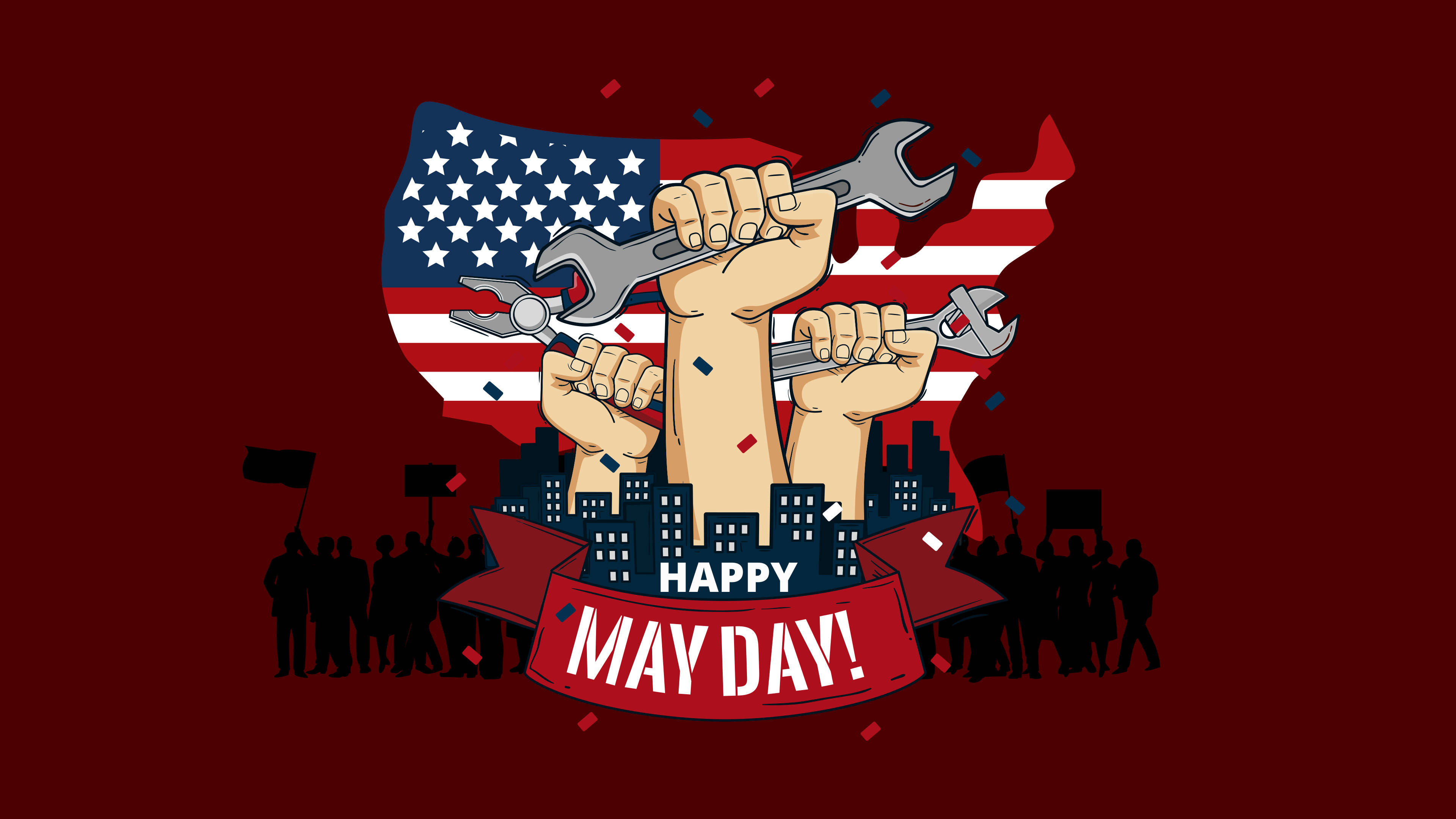 Amerikan Mutlu 1 Mayıs Duvar Kağıdı