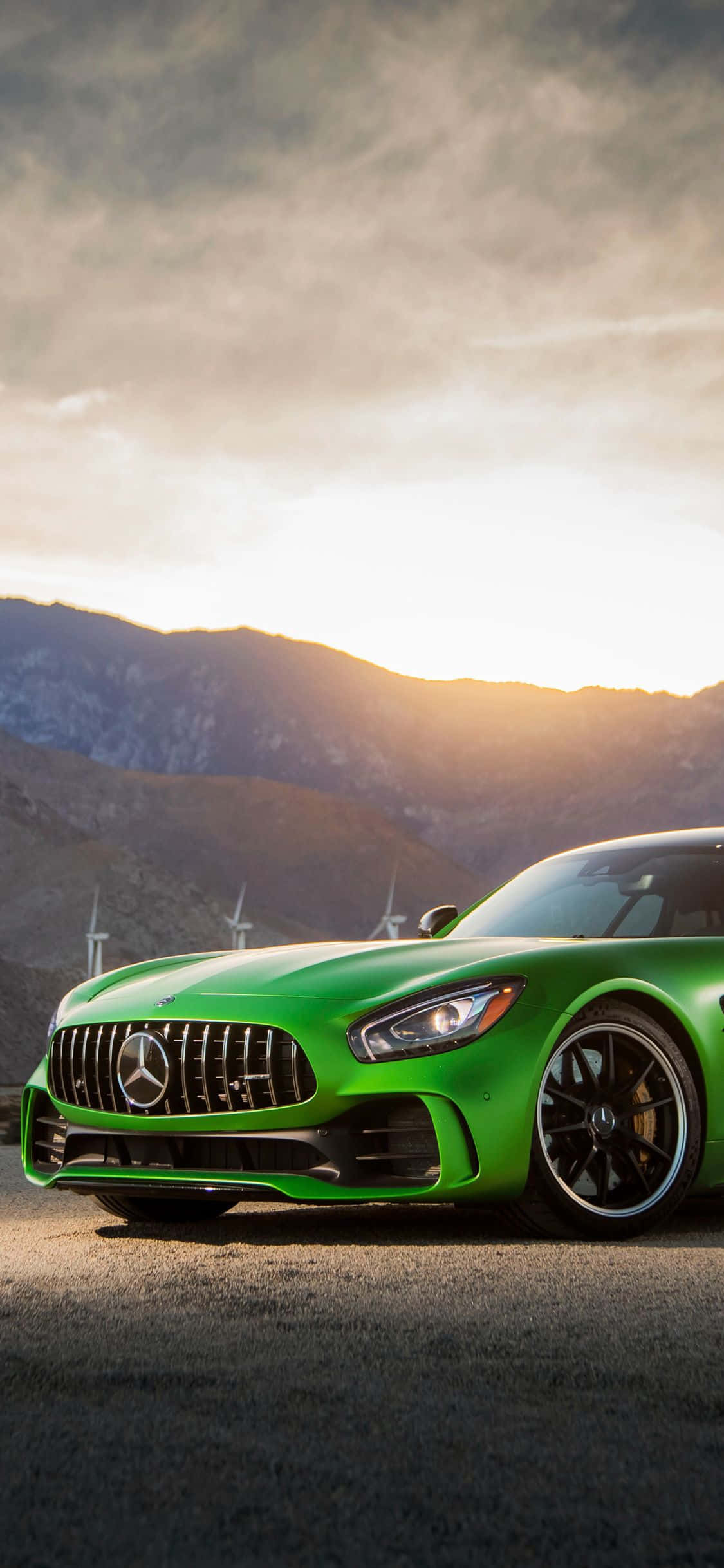 Android Amg Gt-r Yeşil Gün Doğumu Arka Planı Duvar Kağıdı
