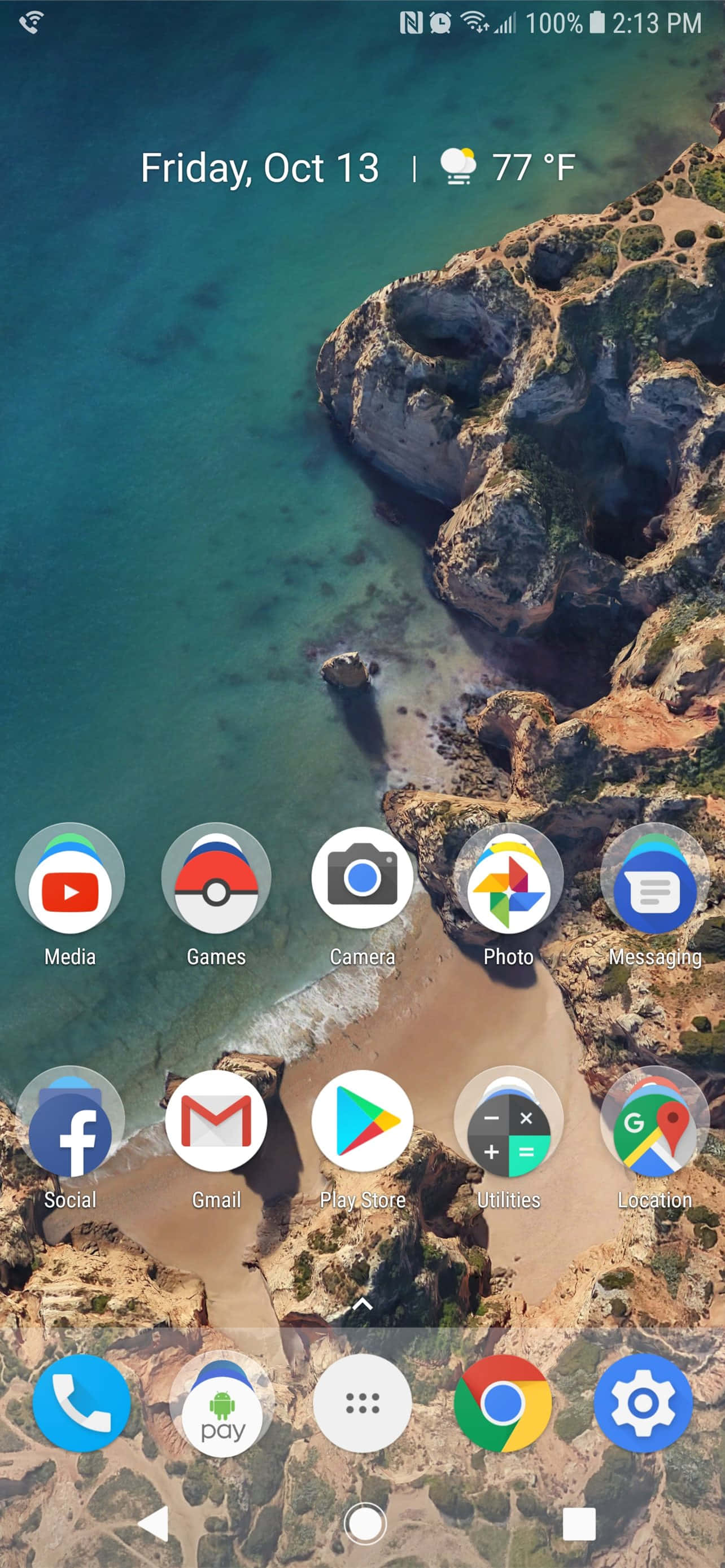 android ana ekranının ekran görüntüsü Duvar Kağıdı