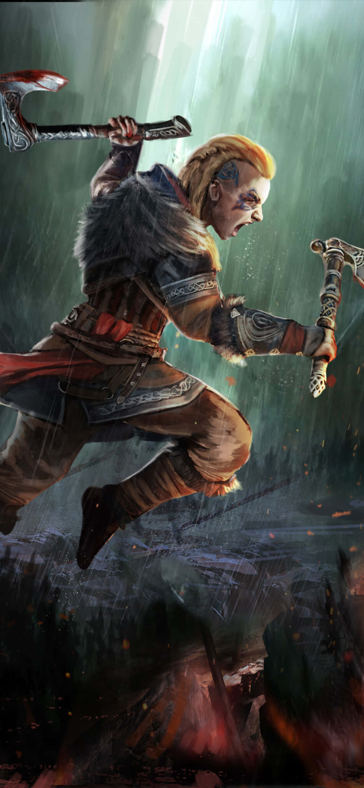 Android Assassin's Creed Valhalla Arka Planı Kadın Duvar Kağıdı