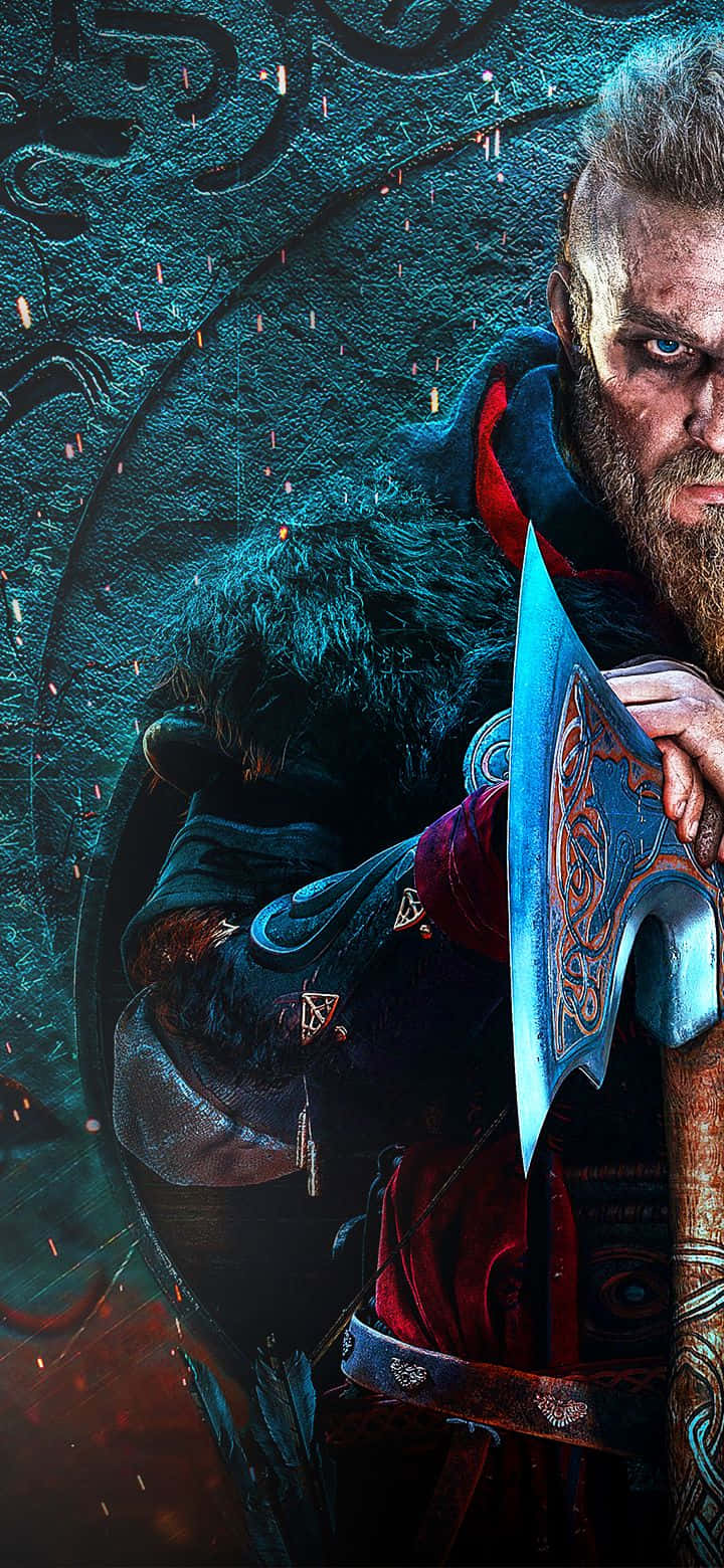 Android Assassin's Creed Valhalla Arka Planı Sol Yüz Duvar Kağıdı