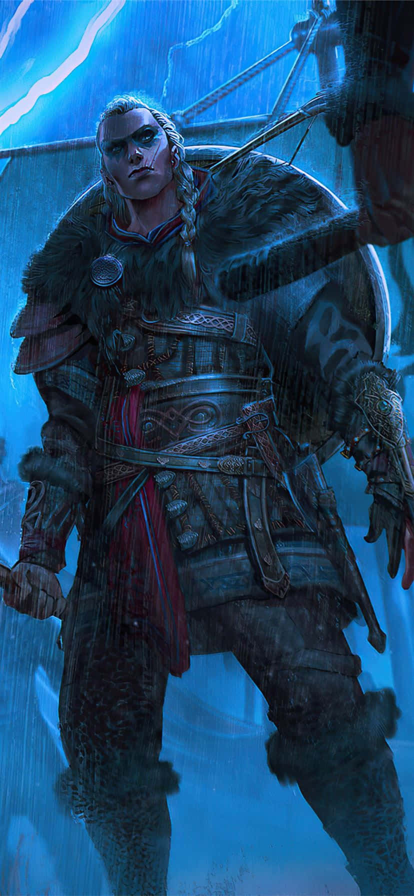 Android Assassin's Creed Valhalla Ayakta Arka Planı Duvar Kağıdı