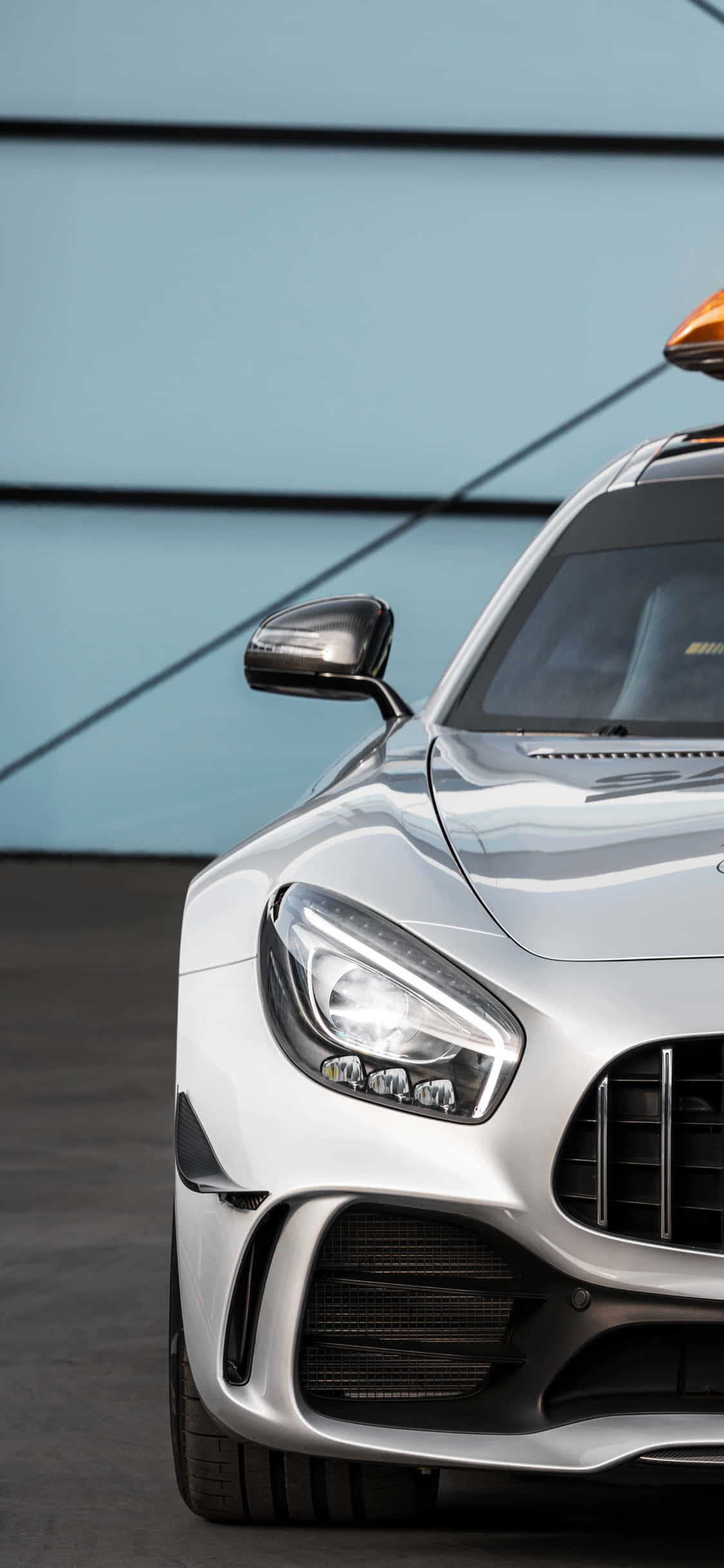 Android Gümüş Kırpılmış Amg Gt-r Arka Planı Duvar Kağıdı