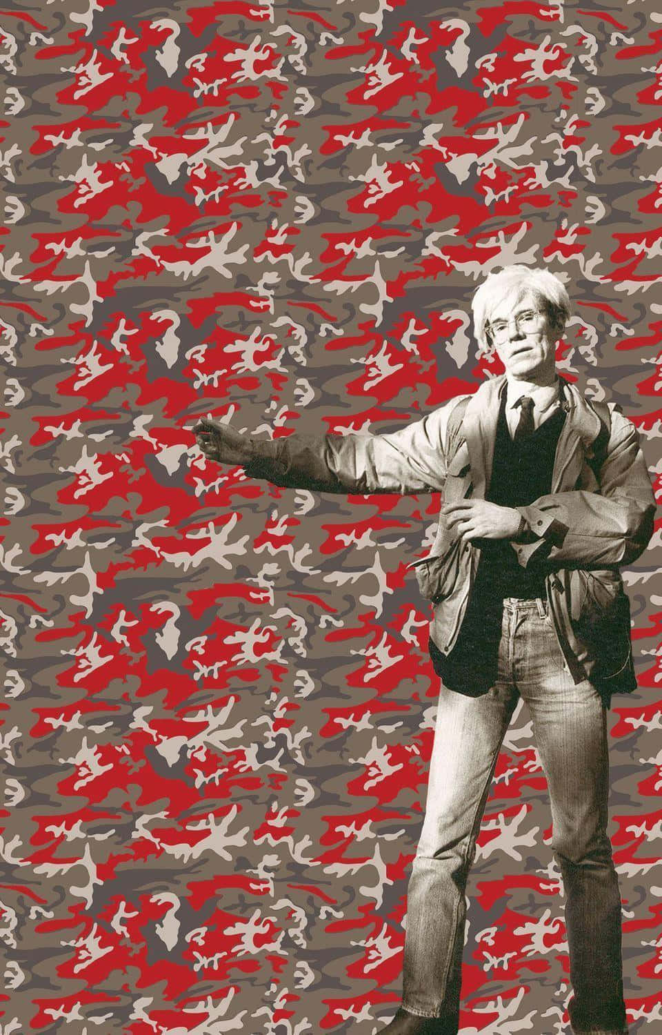 Andy Warhol Kamuflaj Otoportre Duvar Kağıdı