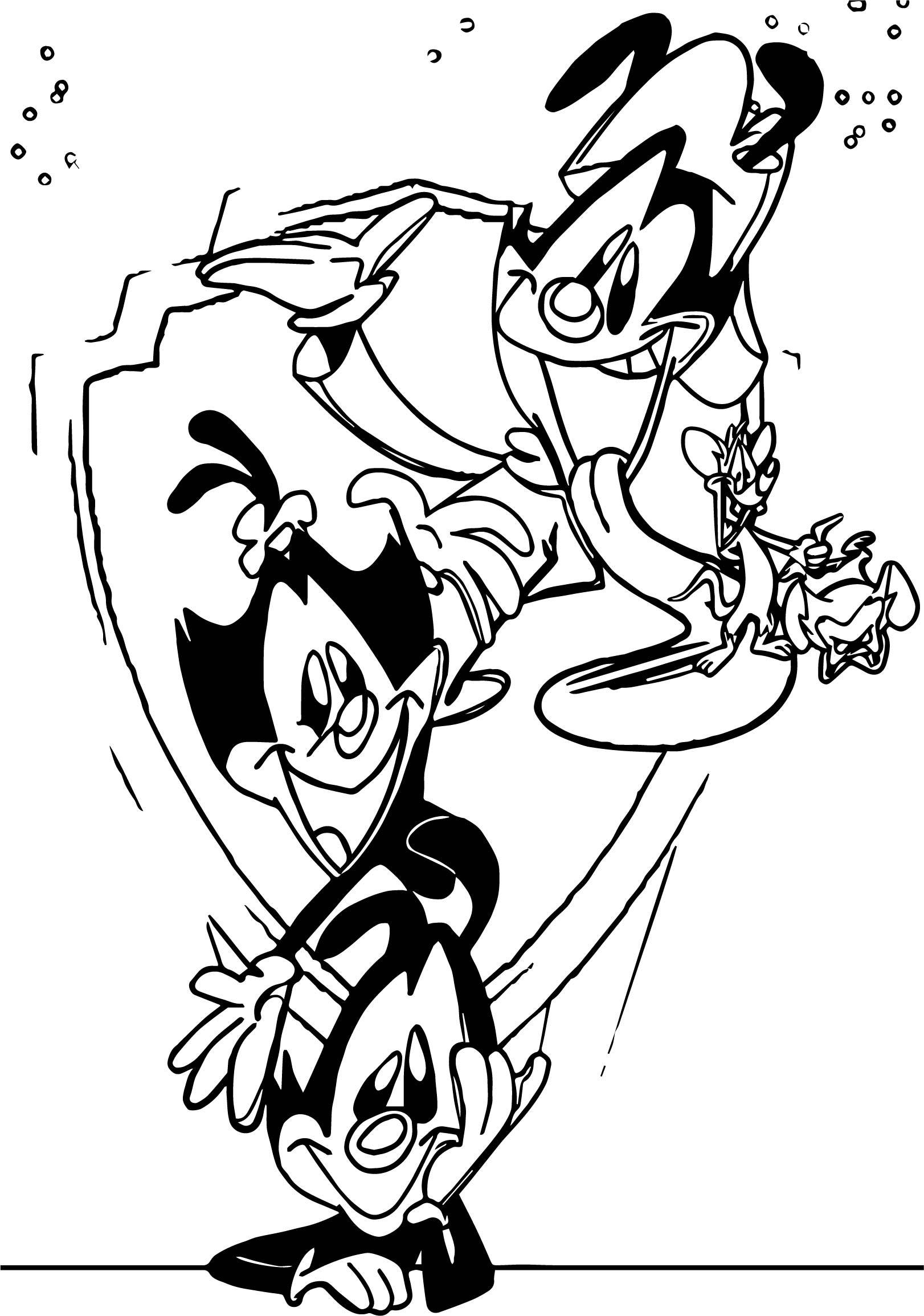 Animaniacs'ın Warner Kardeşler Eskiz Sanatı Duvar Kağıdı