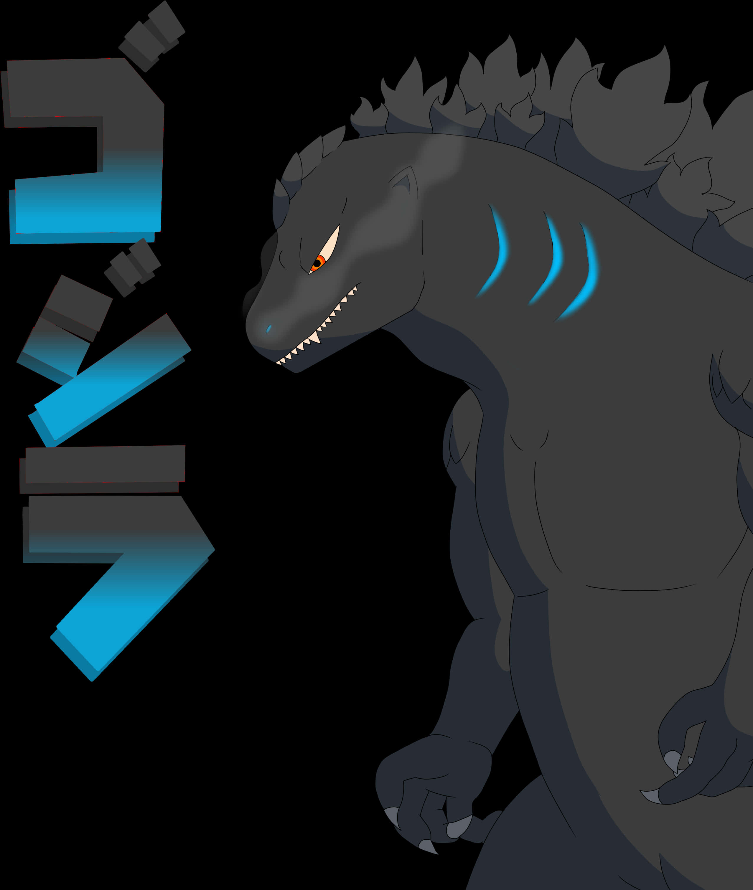 Animasyonlu Godzilla Profili Duvar Kağıdı