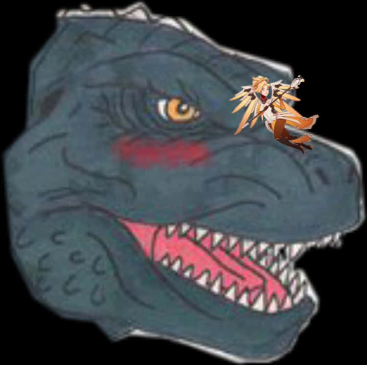 Animasyonlu Godzilla ve Karakter Geçişi Duvar Kağıdı