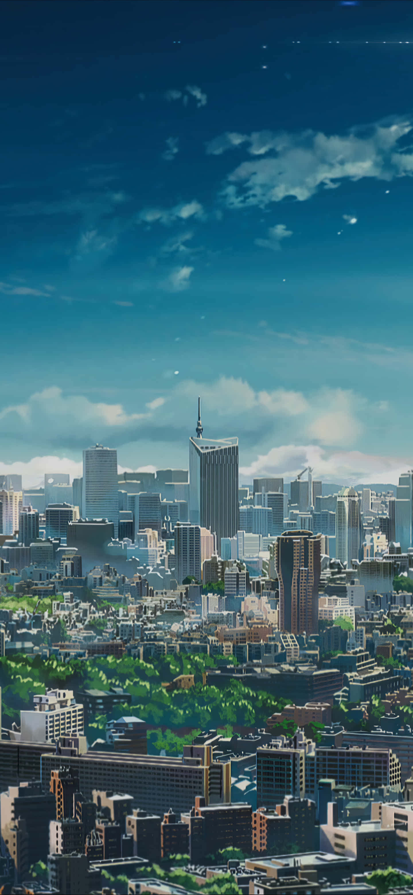 Animasyonlu Your Name Şehir Telefon Arka Planı Duvar Kağıdı