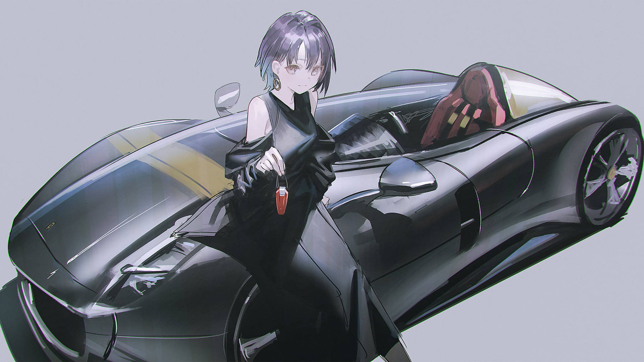 Anime Araba Ferrari Monza Duvar Kağıdı