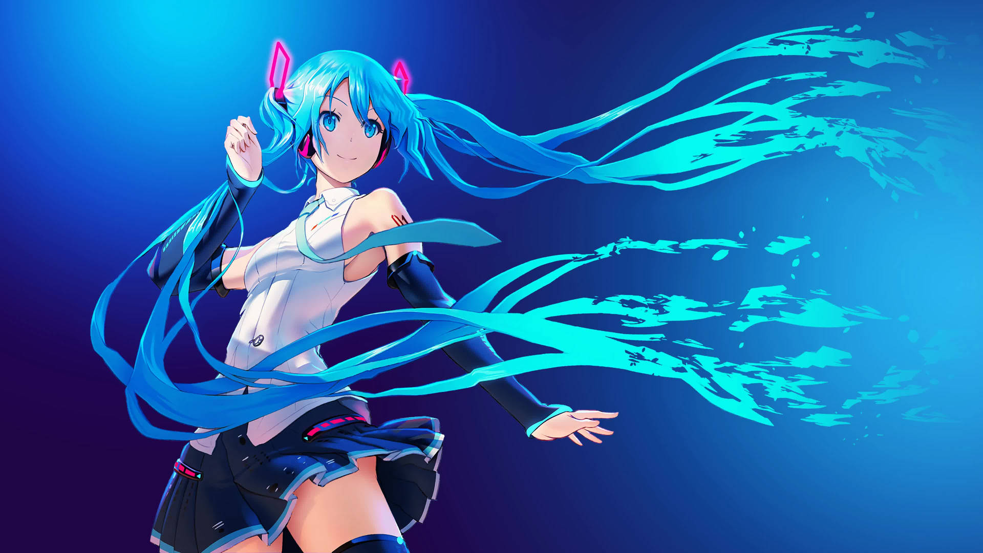 Anime Canlı Hatsune Miku duvar kağıdı — Anime manzara GIF Duvar Kağıdı