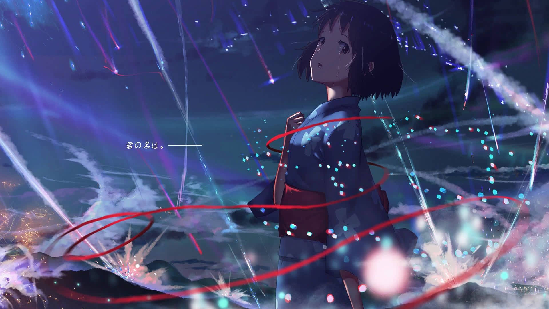 Anime Canlı Mitsuha Duvar Kağıdı