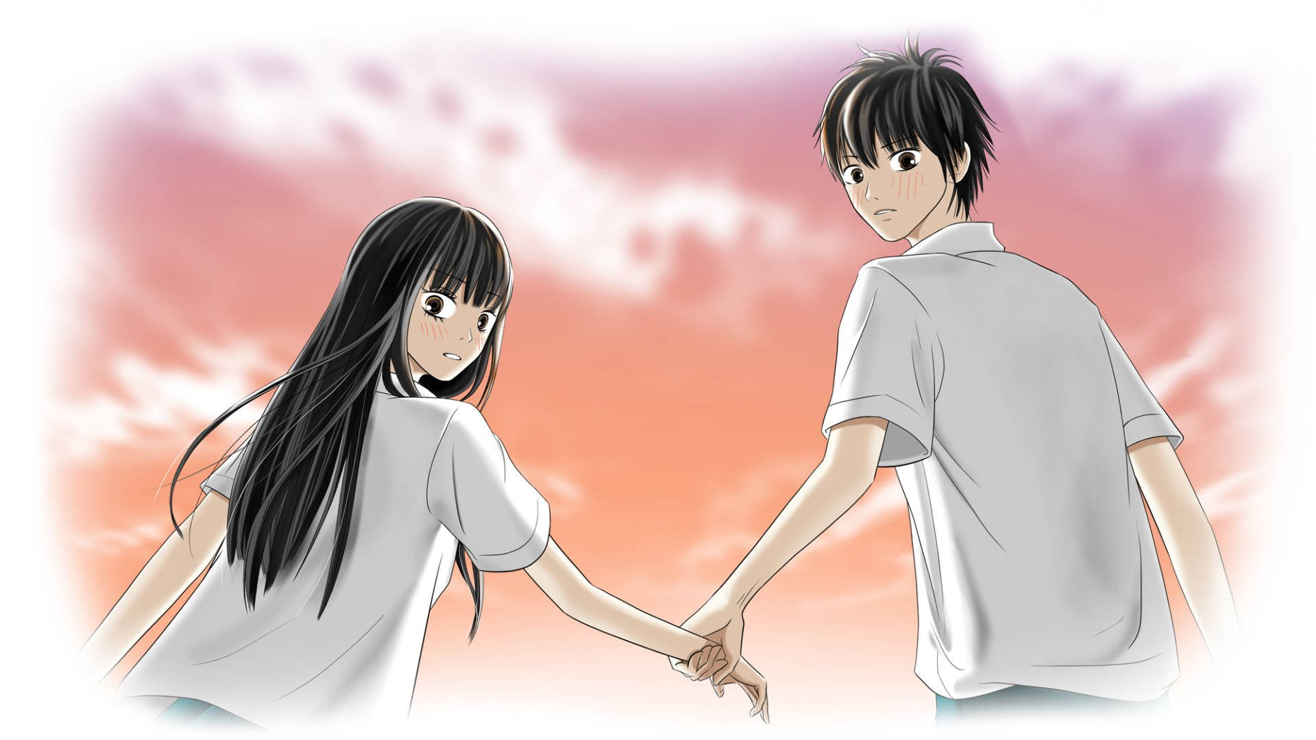 Anime Çifti: Kimi ni Todoke’den Yakalanmış Bir Aşk Anı Duvar Kağıdı