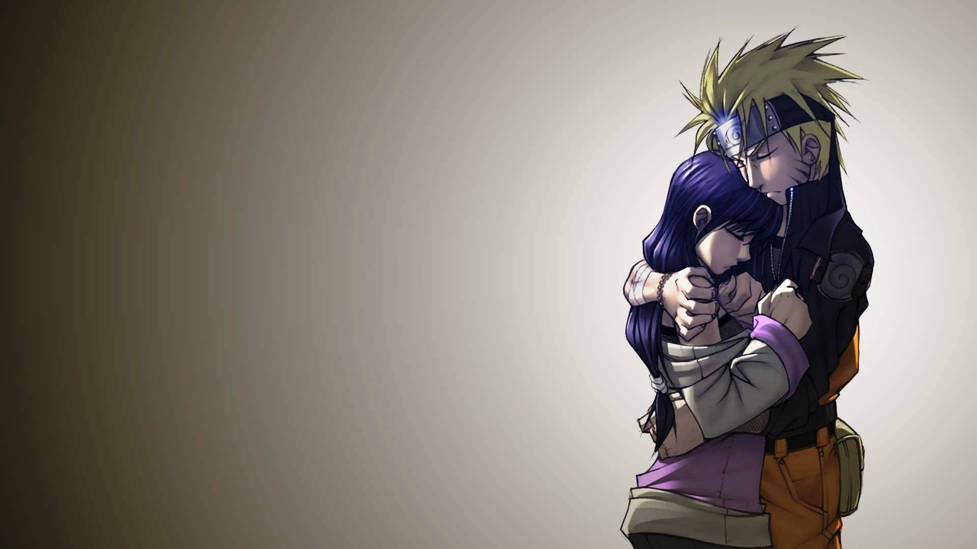 Anime Çifti Sarılıyor Naruto Duvar Kağıdı