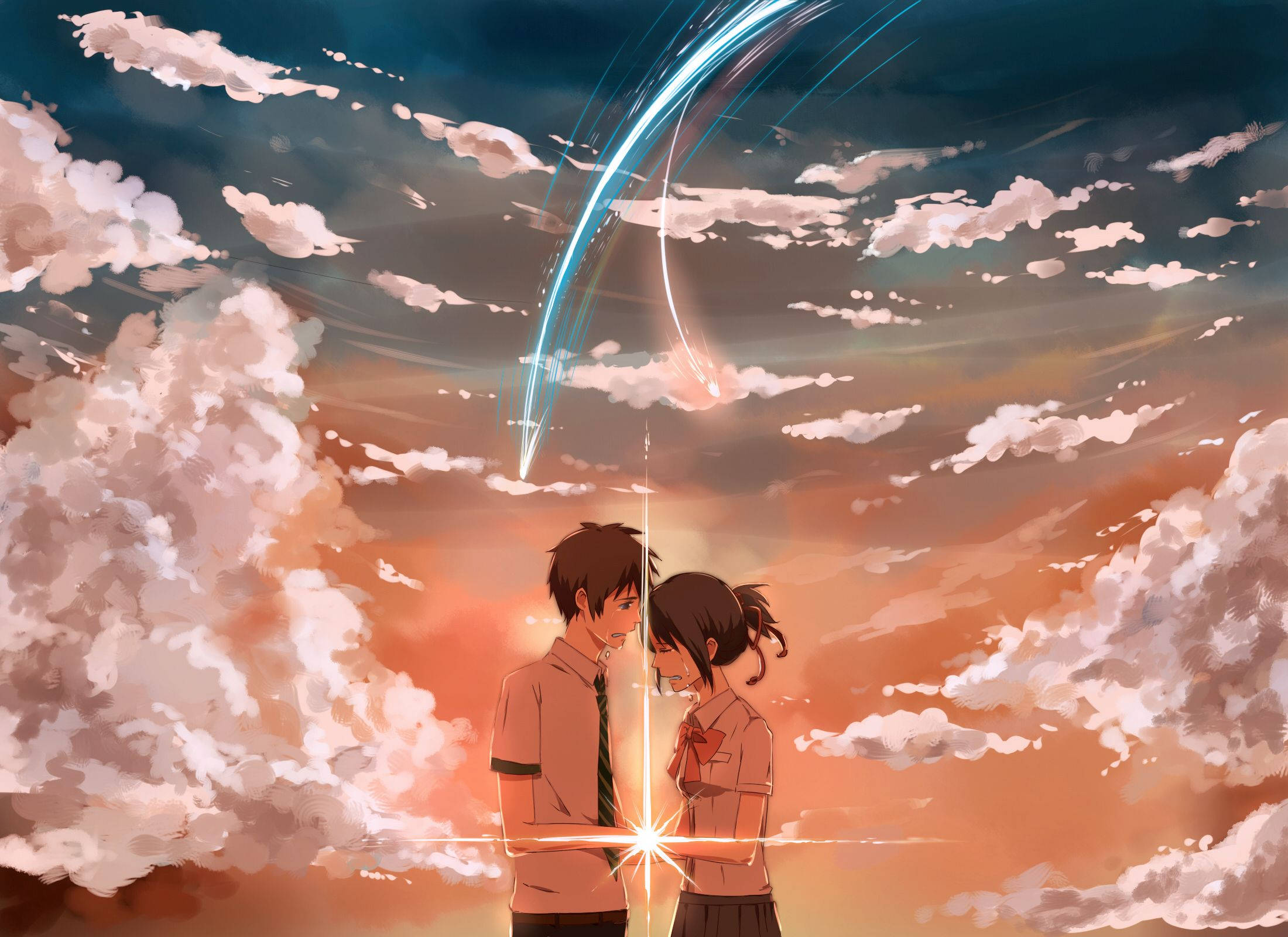 Anime Çifti Your Name Eşleştirmesi Duvar Kağıdı