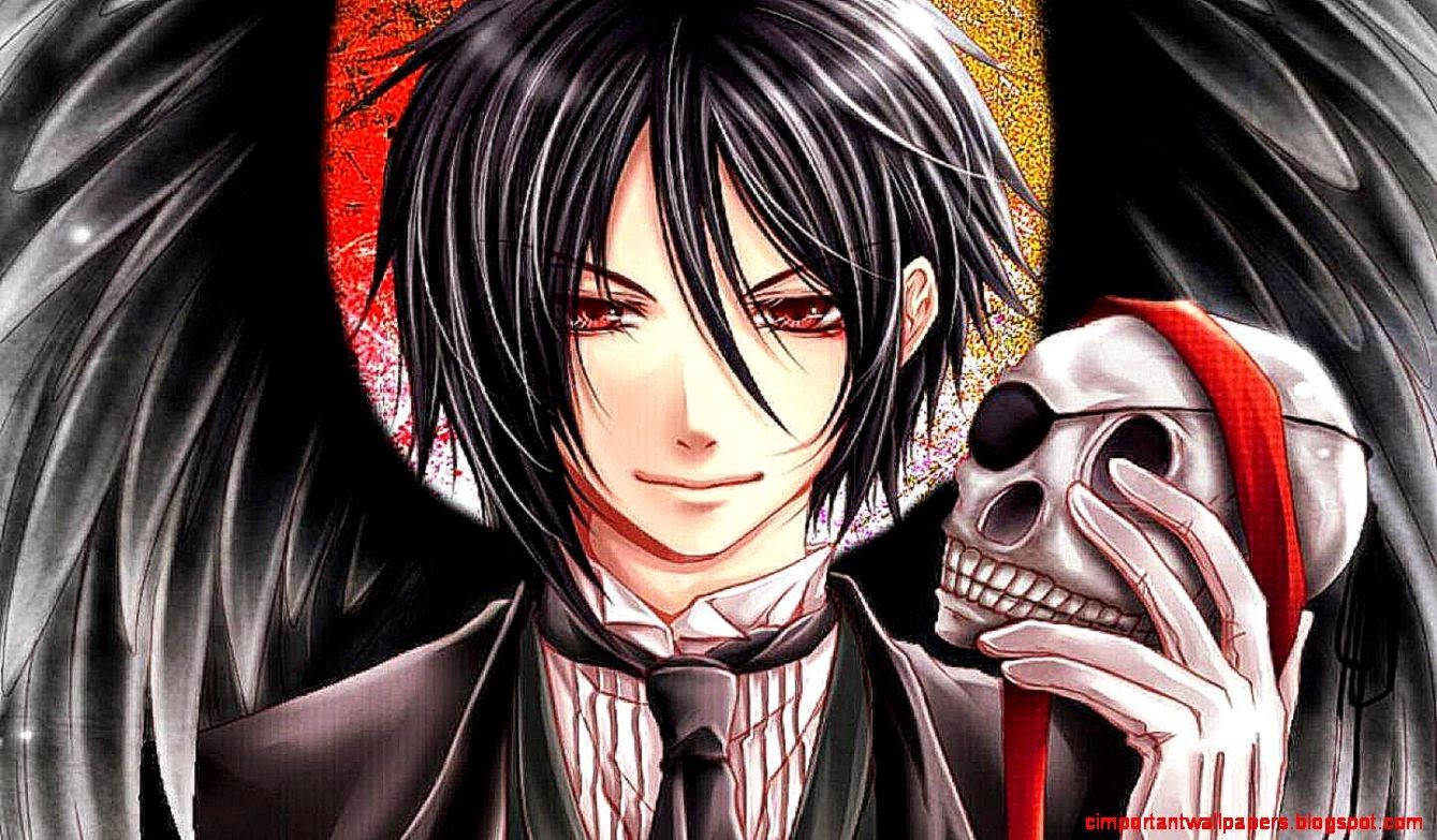 Black Butler'da anime çocuğu Sebastian duvar kağıdı