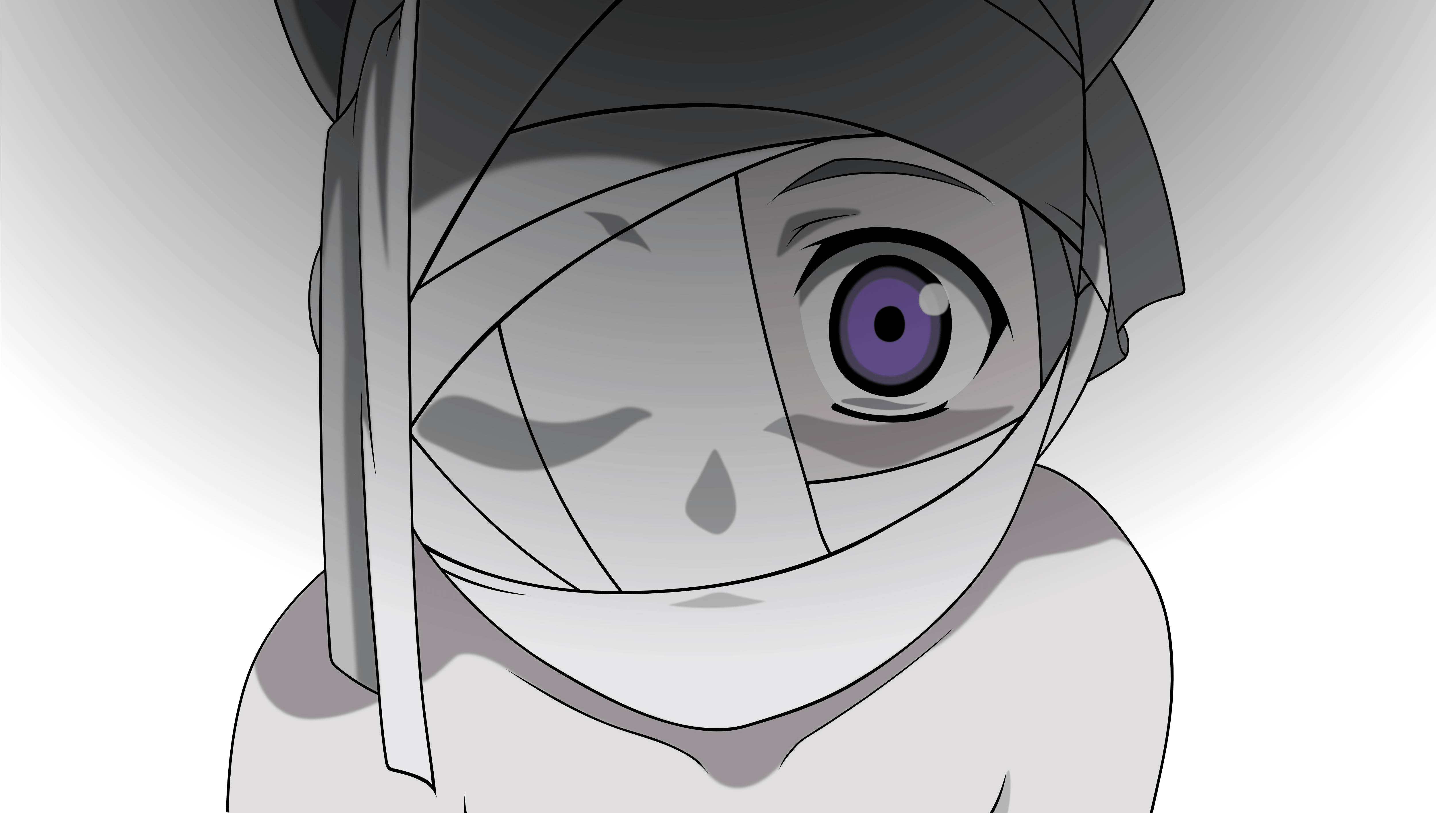 Anime Çocuk Kafa Bandajlı İyi PFP Duvar Kağıdı