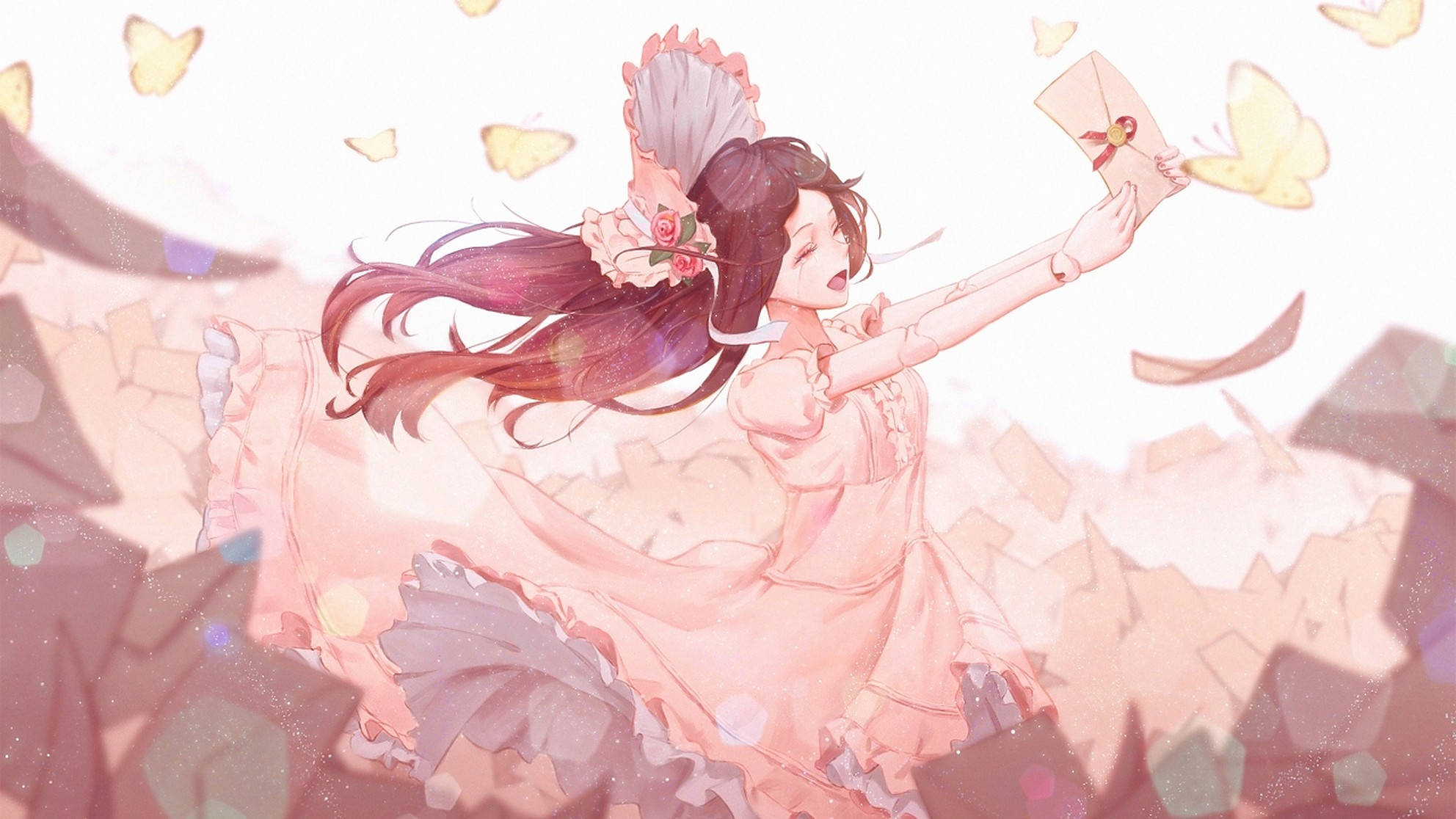 Anime Dansı Pembe Güzel Duvar Kağıdı