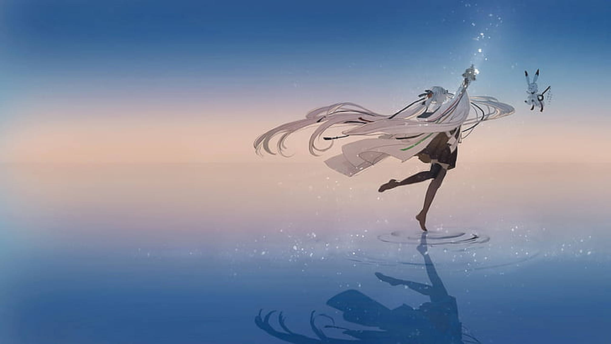 Anime Dansı Sakin Okyanus Duvar Kağıdı