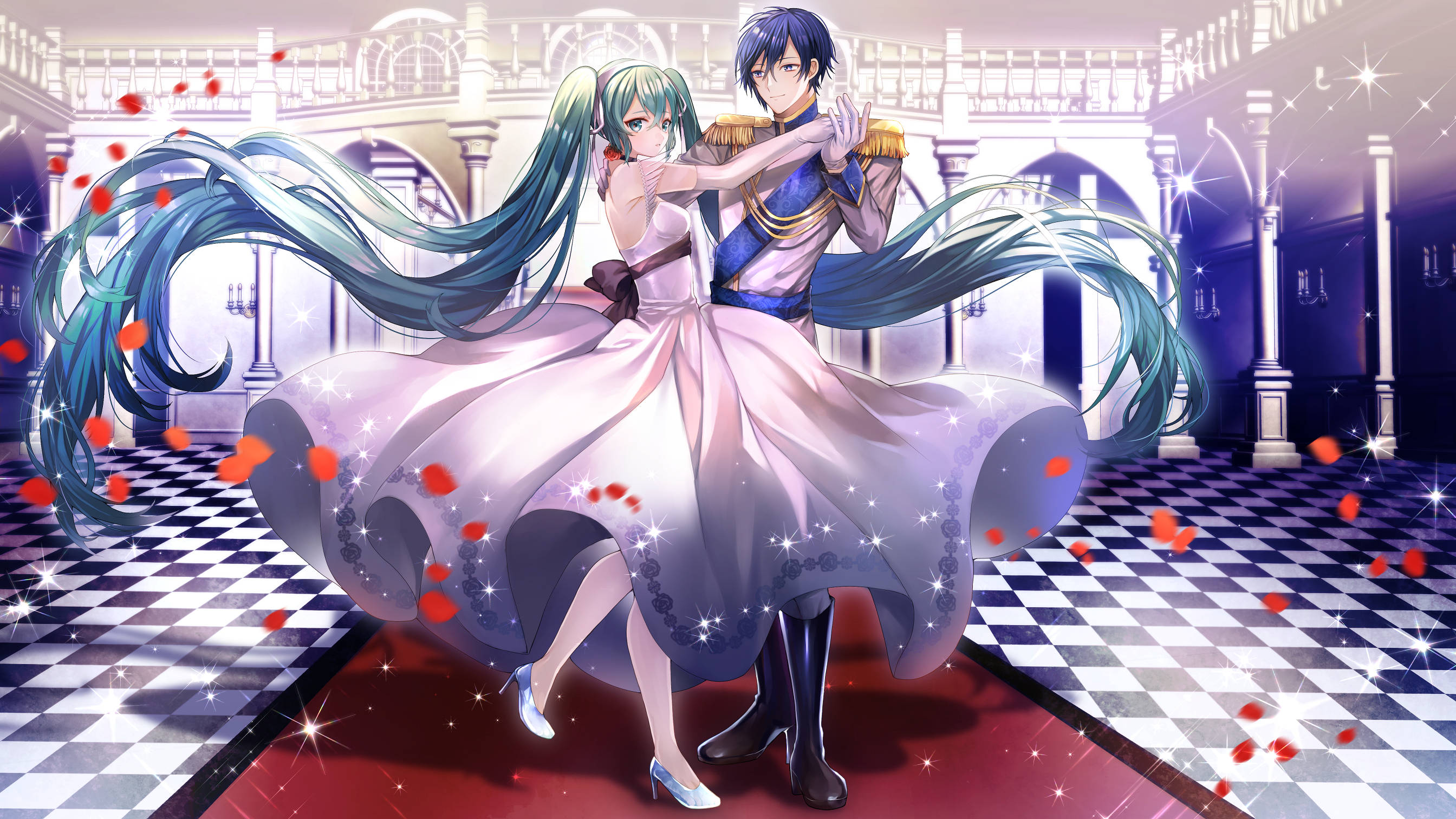 Anime Dansı Kırmızı Halı Duvar Kağıdı