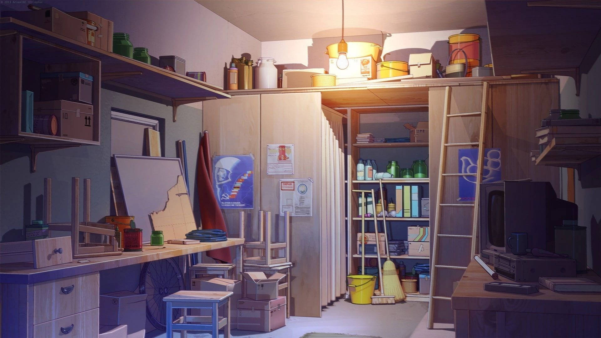 Anime Depo Odası Duvar Kağıdı