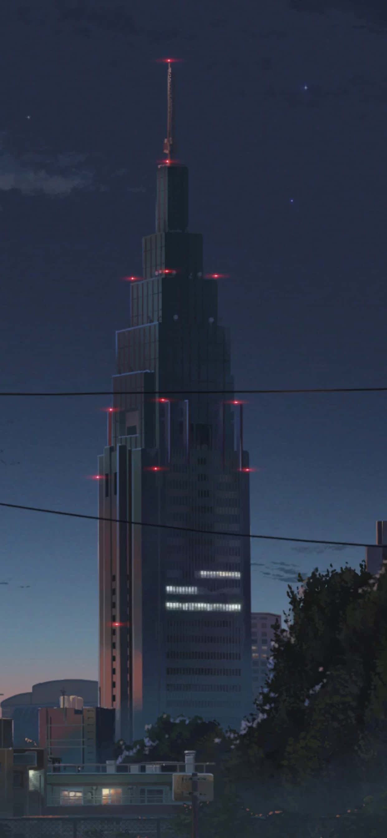 Anime Docomo Tower Binası Duvar Kağıdı