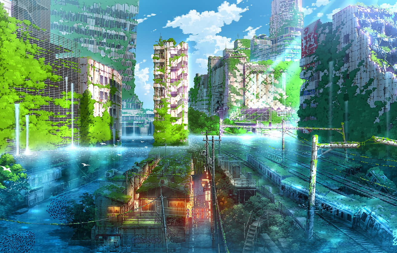 Anime Dünyasında Terk Edilmiş Tokyo'nun Gizemlerini Keşfetmek Duvar Kağıdı