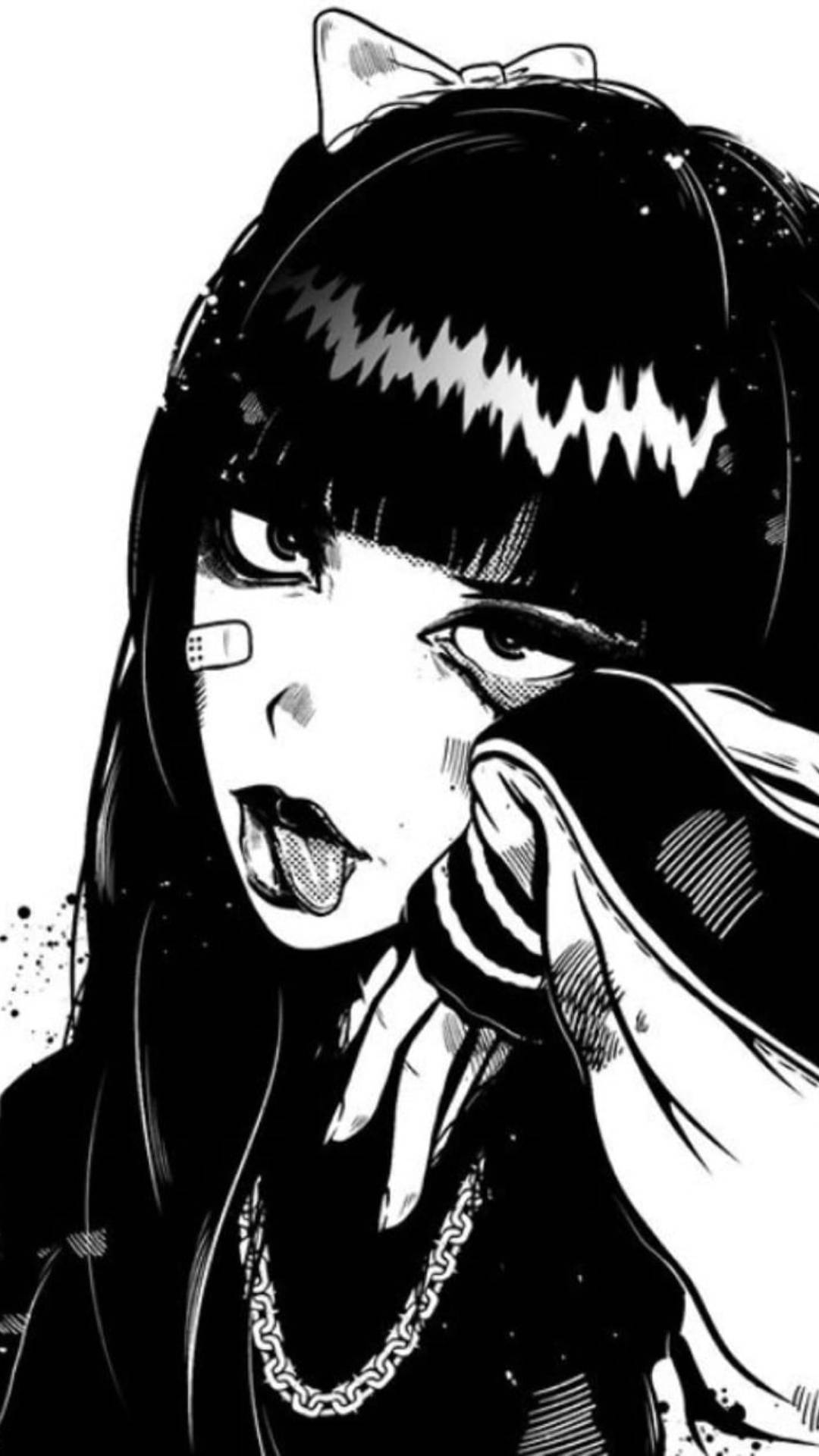 Anime Goth Kız Instagram Profili Duvar Kağıdı